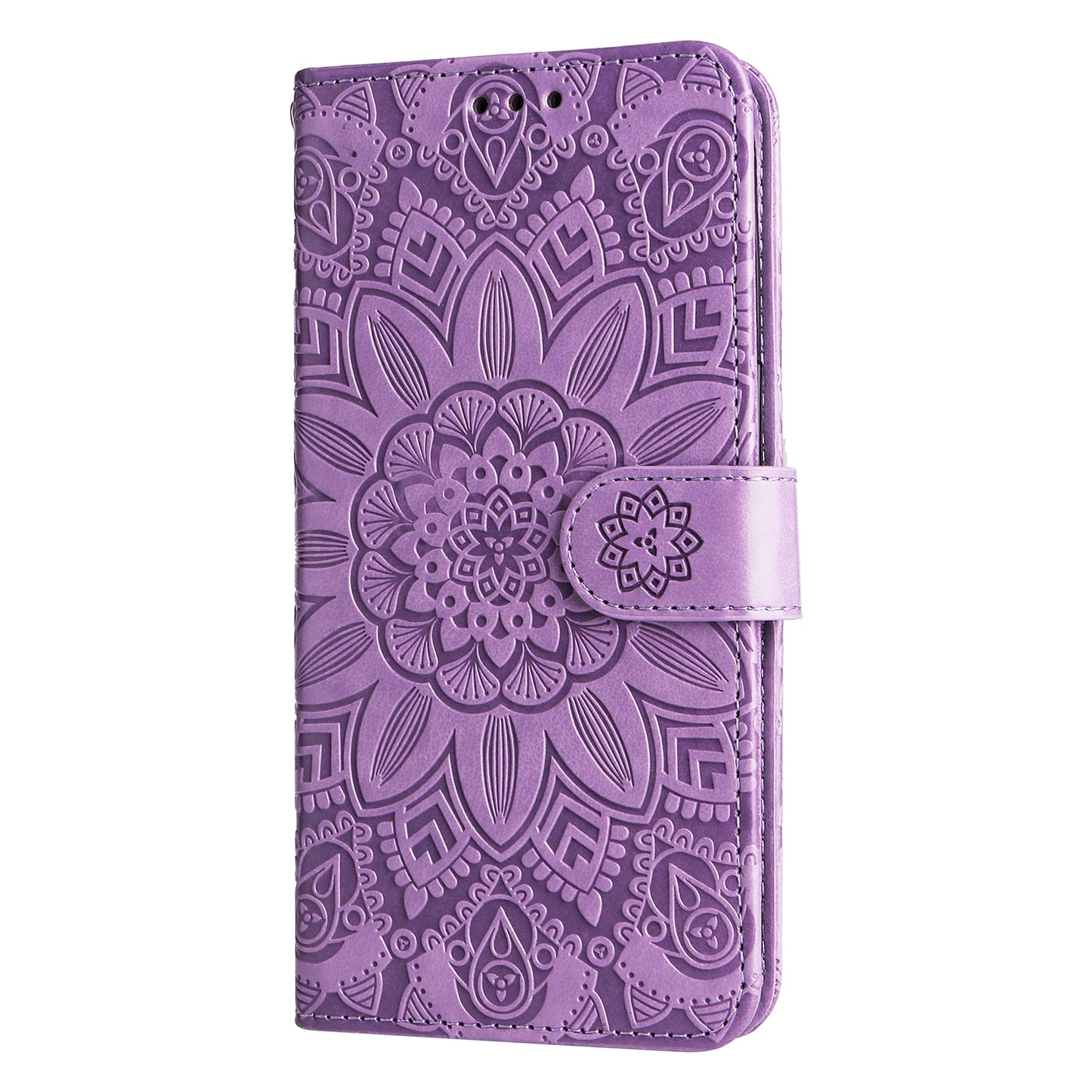 For Xiaomi 11T Pro Sunflower Embossed Leather Wallet Phone Case with Kickstand and Card Holder