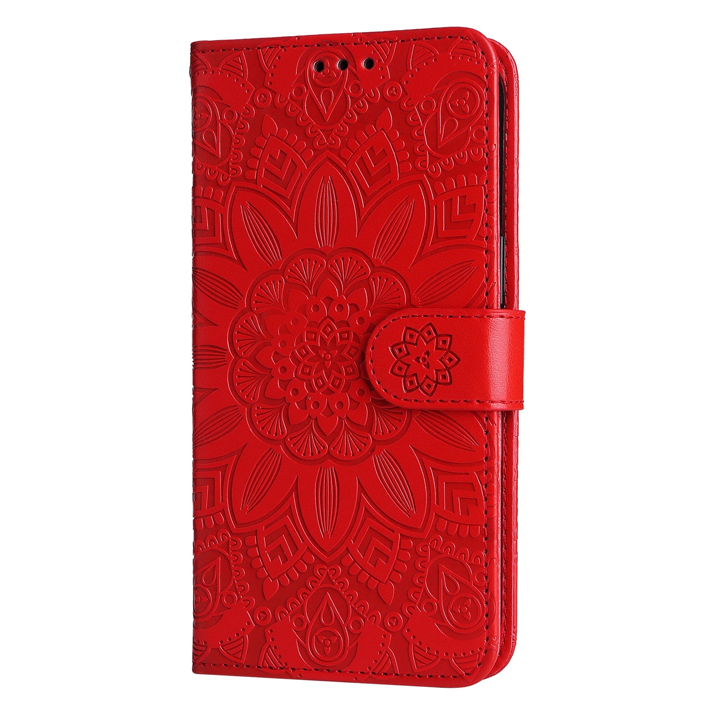 For Xiaomi 11T Pro Sunflower Embossed Leather Wallet Phone Case with Kickstand and Card Holder