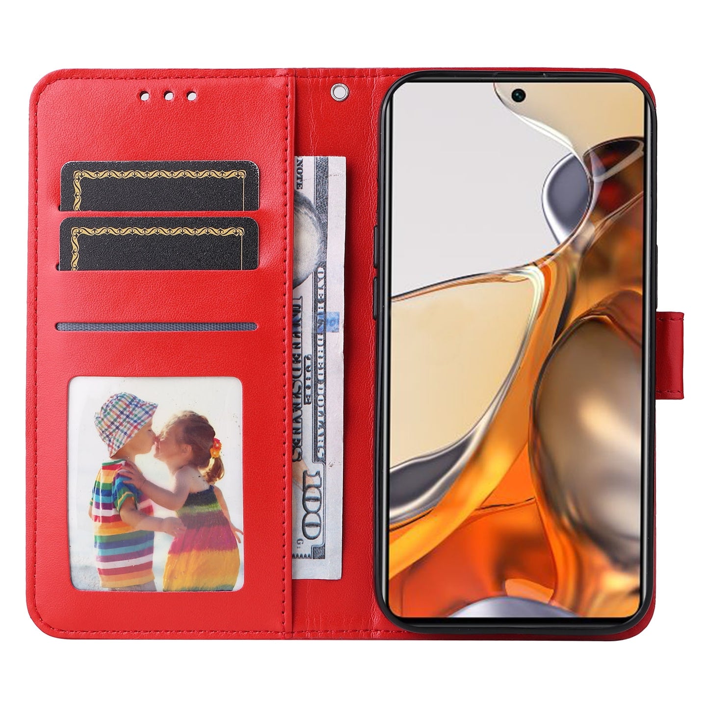 For Xiaomi 11T Pro Sunflower Embossed Leather Wallet Phone Case with Kickstand and Card Holder