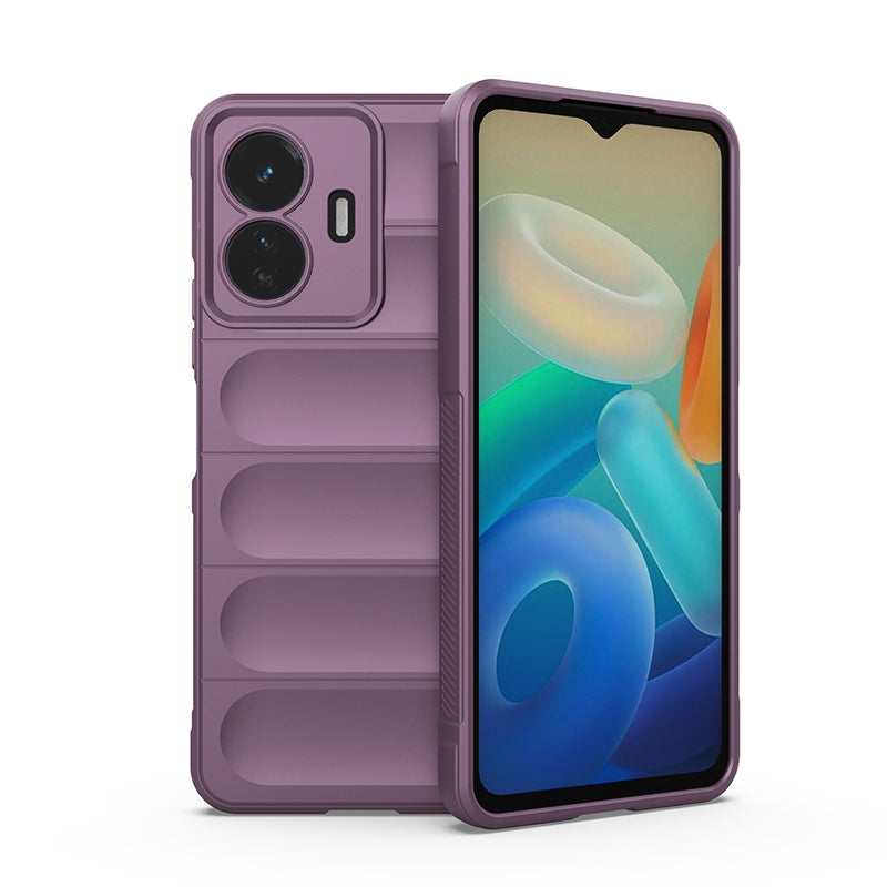 For vivo Y77 5G Global Magic Shield TPU + Flannel Phone Case - Stylish, Durable, and Lightweight Protection