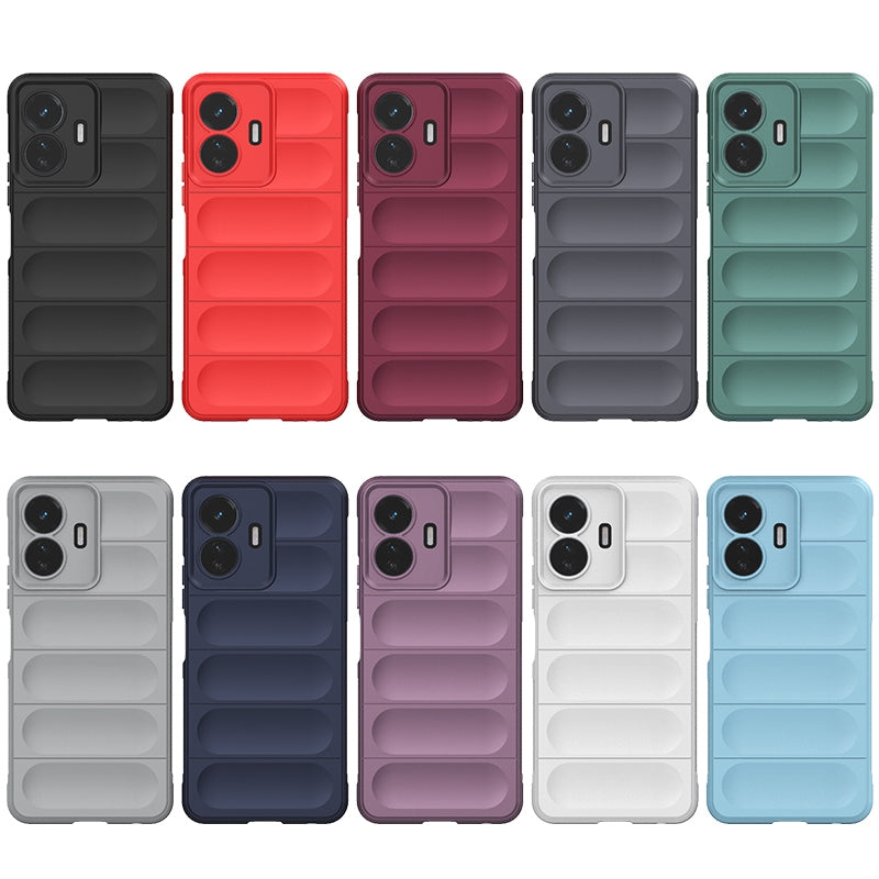 For vivo Y77 5G Global Magic Shield TPU + Flannel Phone Case - Stylish, Durable, and Lightweight Protection