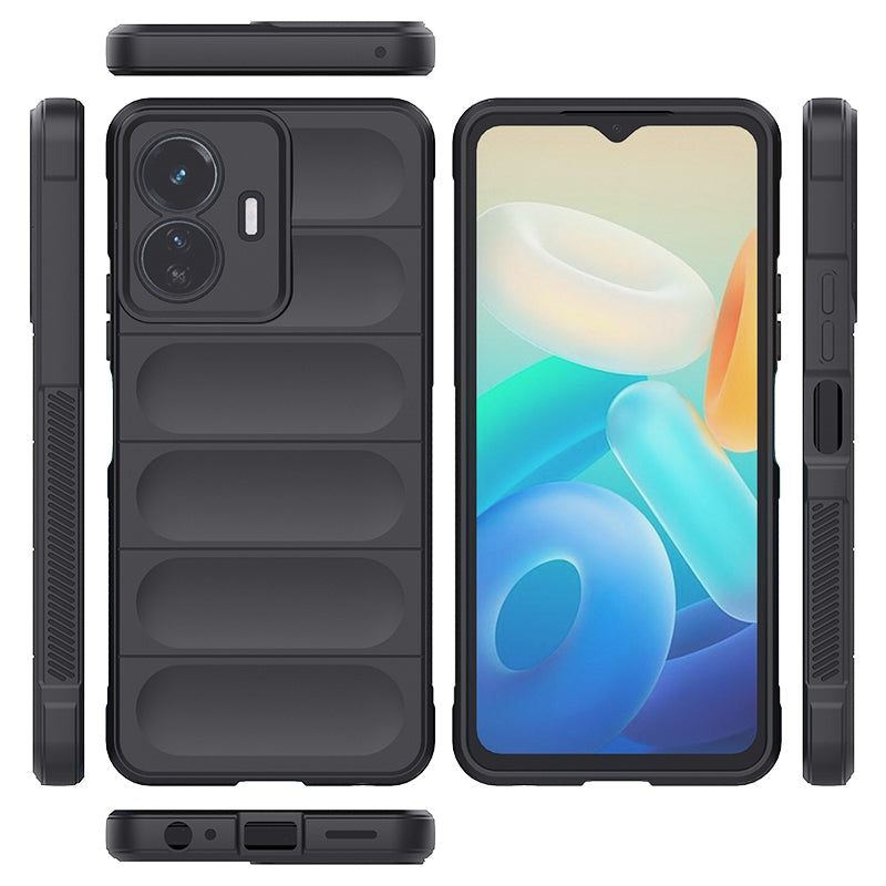 For vivo Y77 5G Global Magic Shield TPU + Flannel Phone Case - Stylish, Durable, and Lightweight Protection