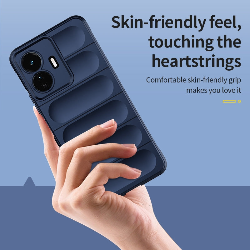 For vivo Y77 5G Global Magic Shield TPU + Flannel Phone Case - Stylish, Durable, and Lightweight Protection