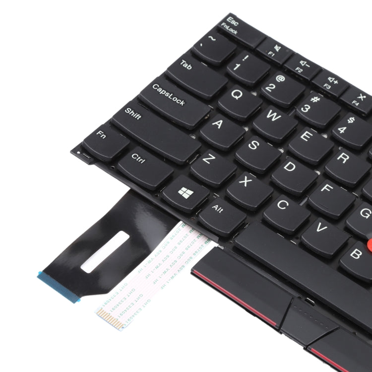 US Version Keyboard with Pointing Function for Lenovo ThinkPad T490S - Replacement Part (Black)