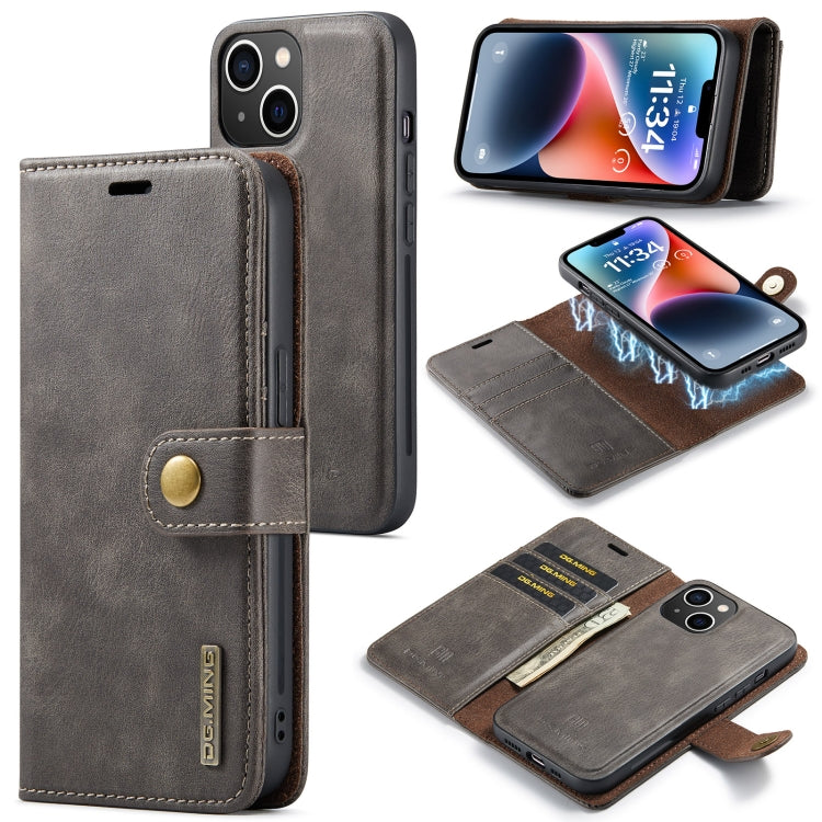 iPhone 14 Leather Wallet Case - Detachable & Magnetic - Card Slots