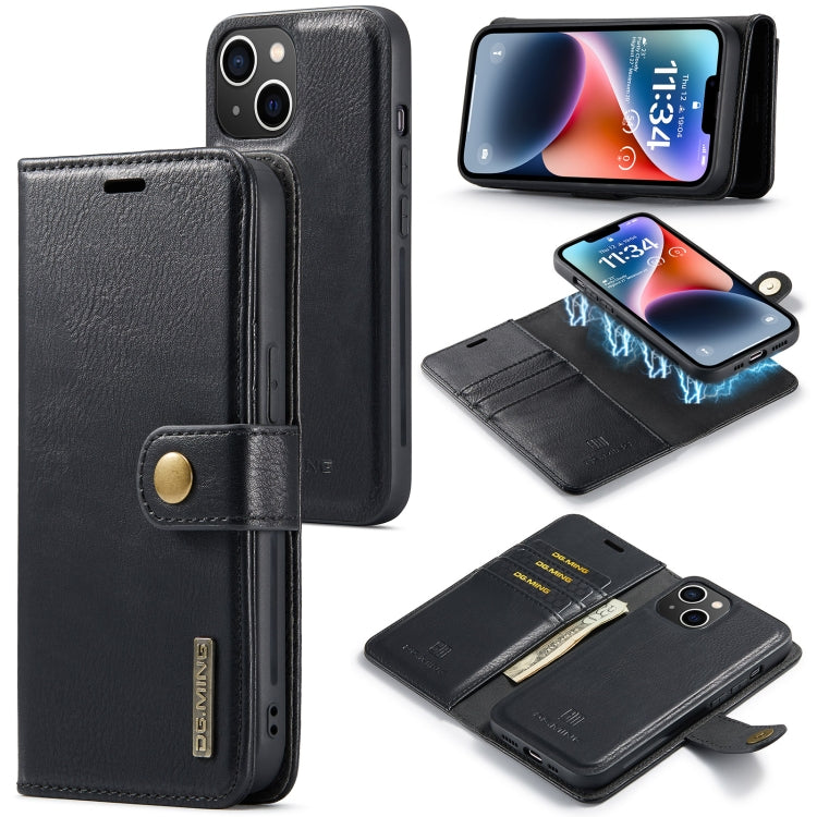 iPhone 14 Leather Wallet Case - Detachable & Magnetic - Card Slots