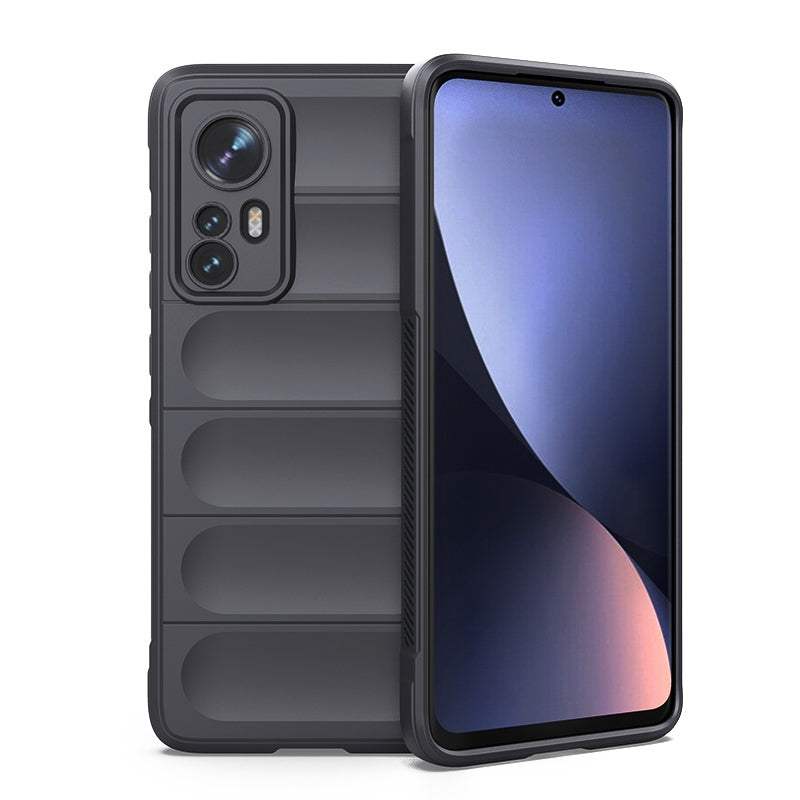 For Xiaomi 12 Magic Shield TPU + Flannel Phone Case - Stylish, Durable, and Lightweight Protection