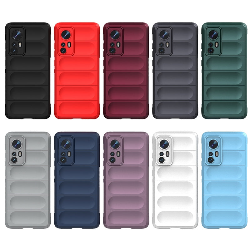 For Xiaomi 12 Magic Shield TPU + Flannel Phone Case - Stylish, Durable, and Lightweight Protection