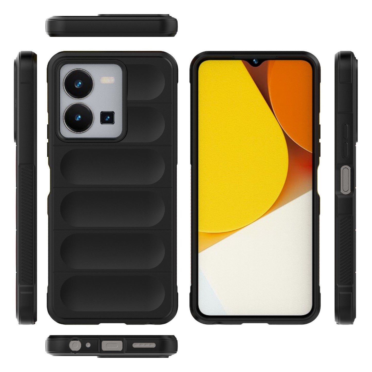 For vivo Y35 4G Global Magic Shield TPU + Flannel Phone Case - Stylish, Durable, and Lightweight Protection