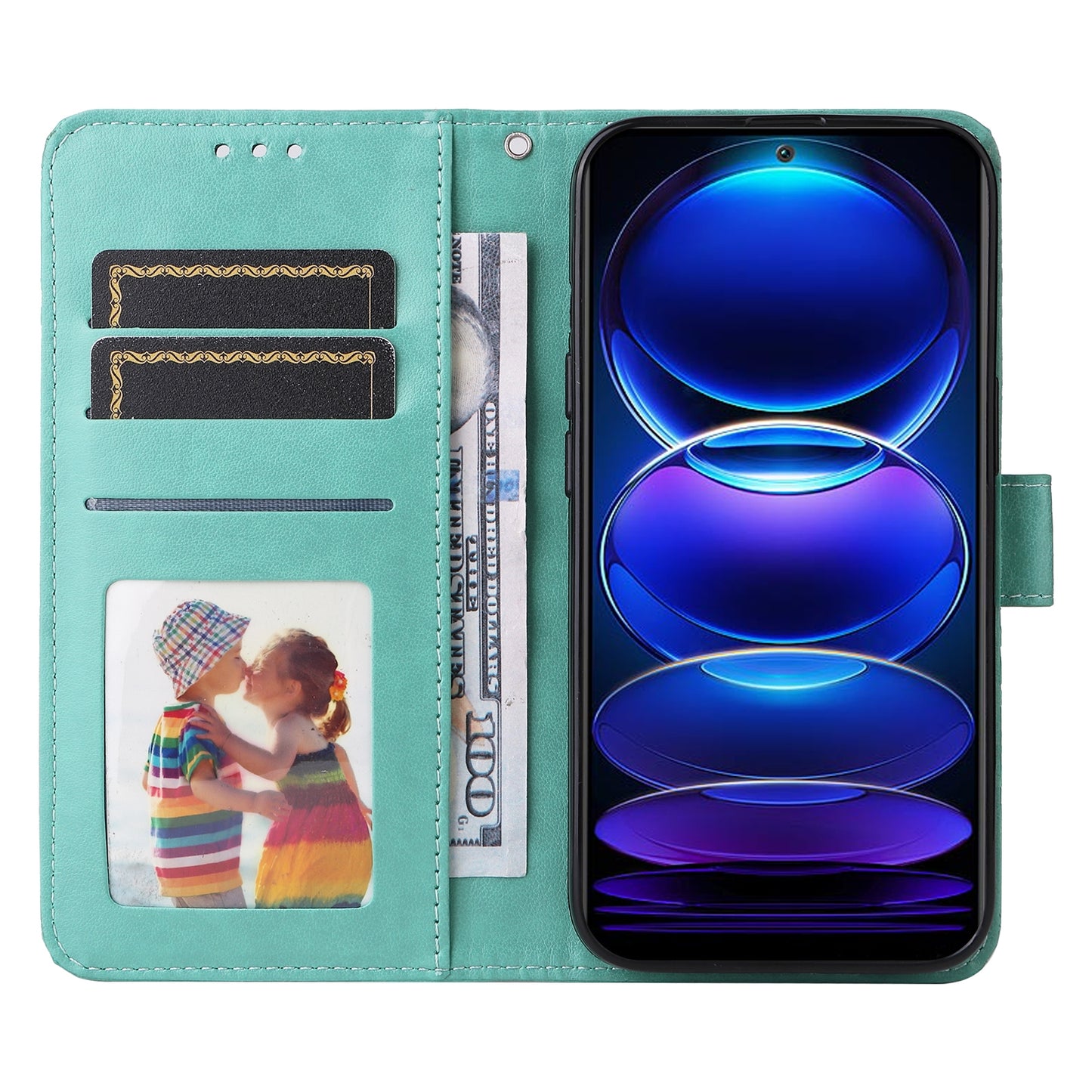 Xiaomi Redmi Note 12 China Sunflower Embossed Leather Wallet Phone Case with Kickstand and Card Holder
