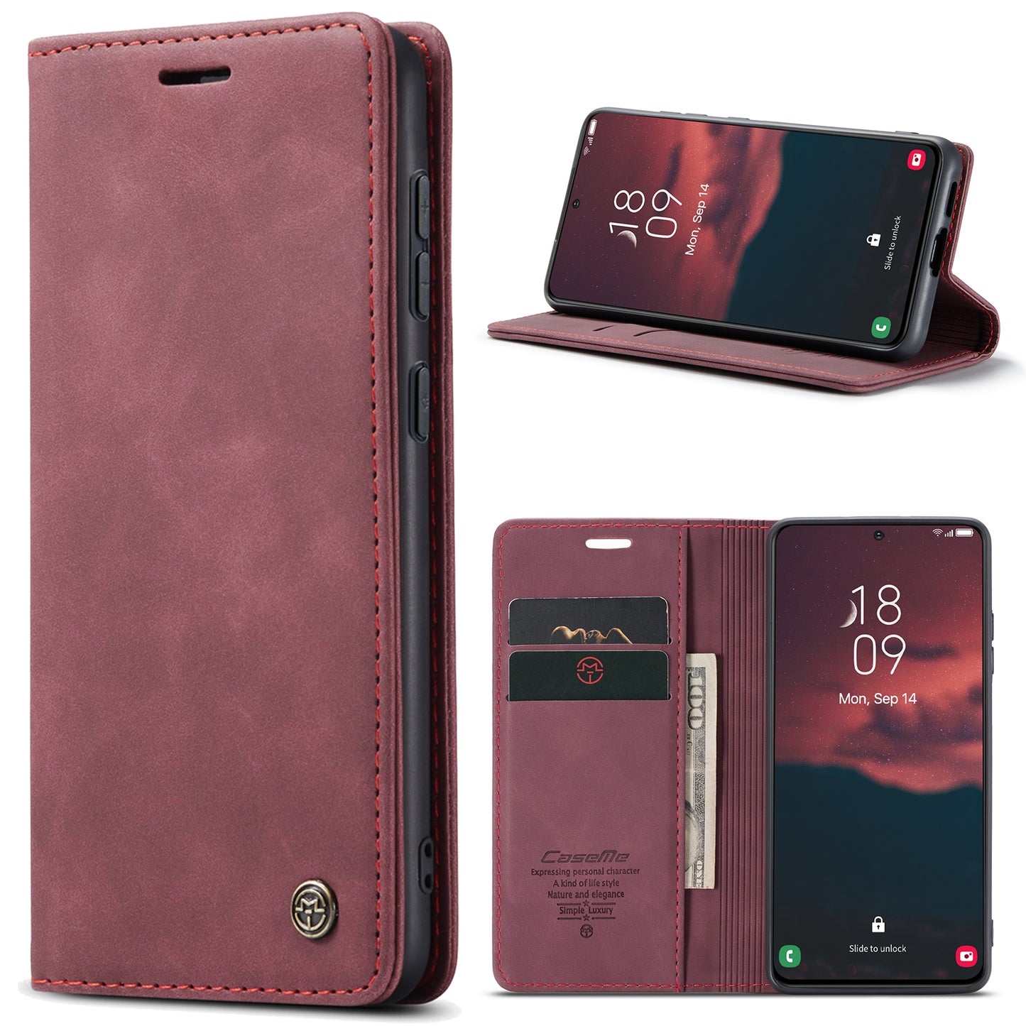 For Samsung Galaxy S23 5G Leather Case - Horizontal Flip, Card Holder & Wallet, Luxurious Design