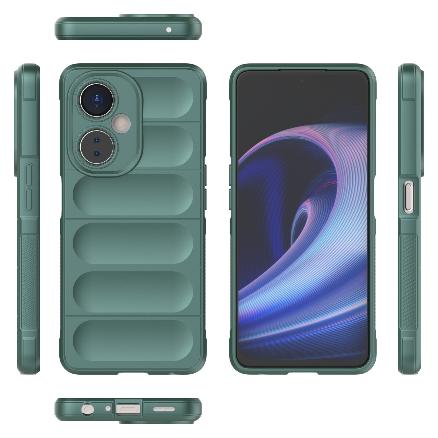 For OnePlus Nord CE 3 Magic Shield TPU + Flannel Phone Case - Stylish, Durable, and Lightweight Protection