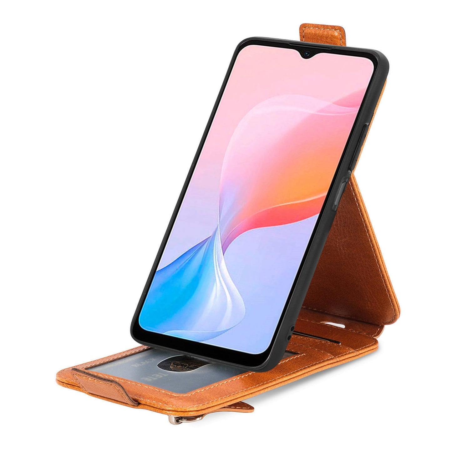For Blackview A85 Zipper Wallet Case - Vertical Flip Leather Phone Cover with Multiple Card Slots and Stand
