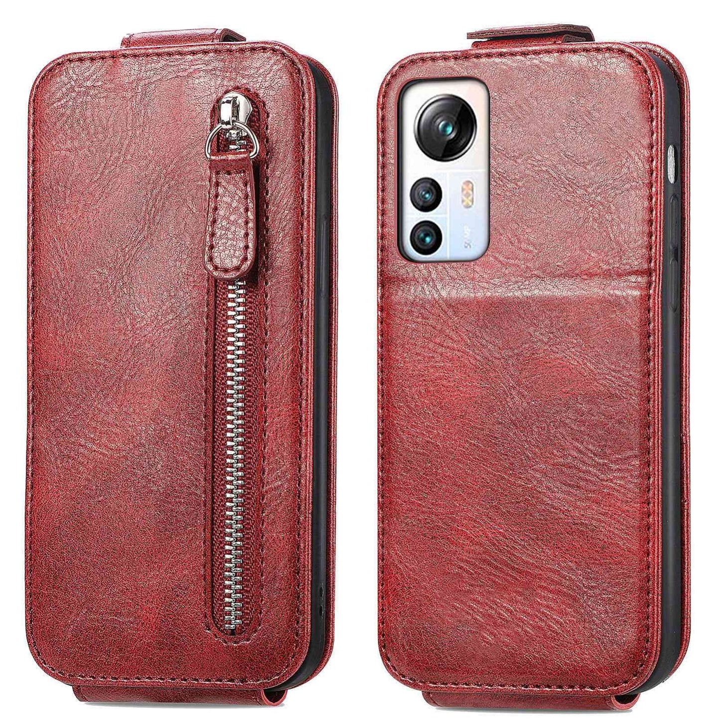 For Blackview A85 Zipper Wallet Case - Vertical Flip Leather Phone Cover with Multiple Card Slots and Stand