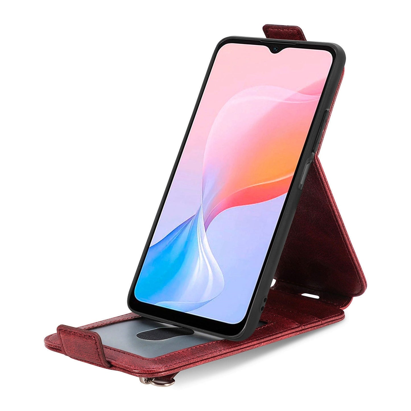 For Blackview A85 Zipper Wallet Case - Vertical Flip Leather Phone Cover with Multiple Card Slots and Stand