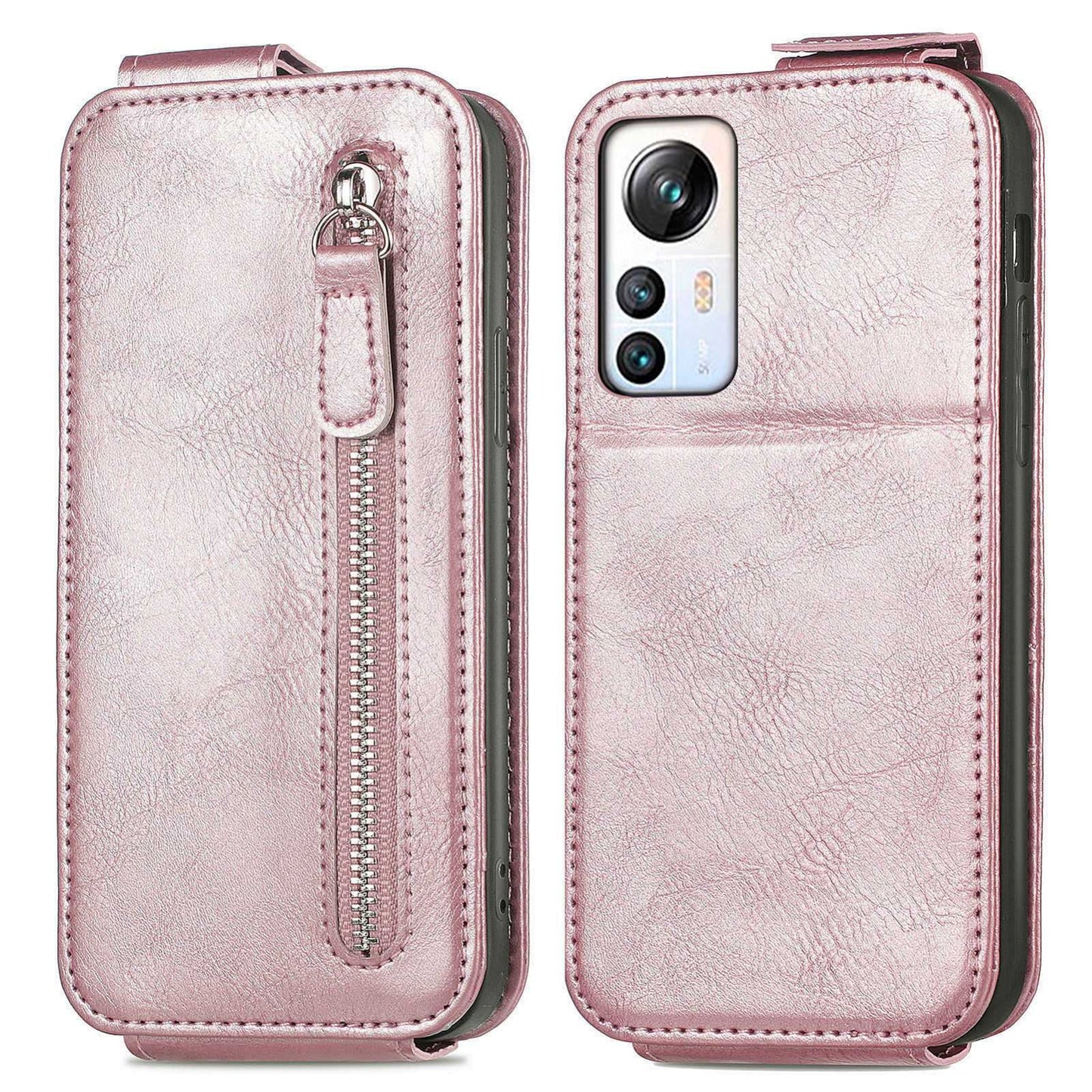 For Blackview A85 Zipper Wallet Case - Vertical Flip Leather Phone Cover with Multiple Card Slots and Stand