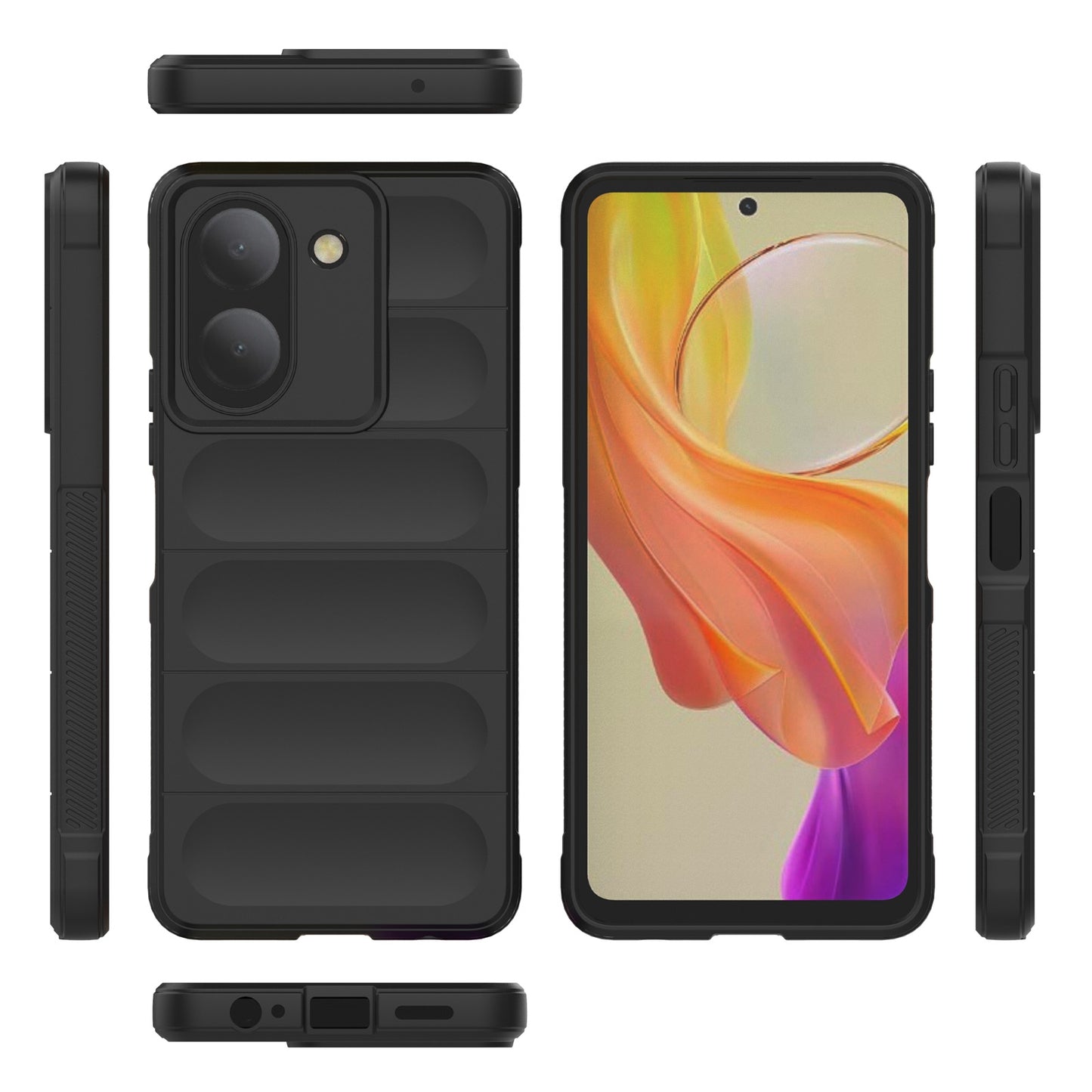 For vivo Y36 4G Magic Shield TPU + Flannel Phone Case - Stylish, Durable, and Lightweight Protection