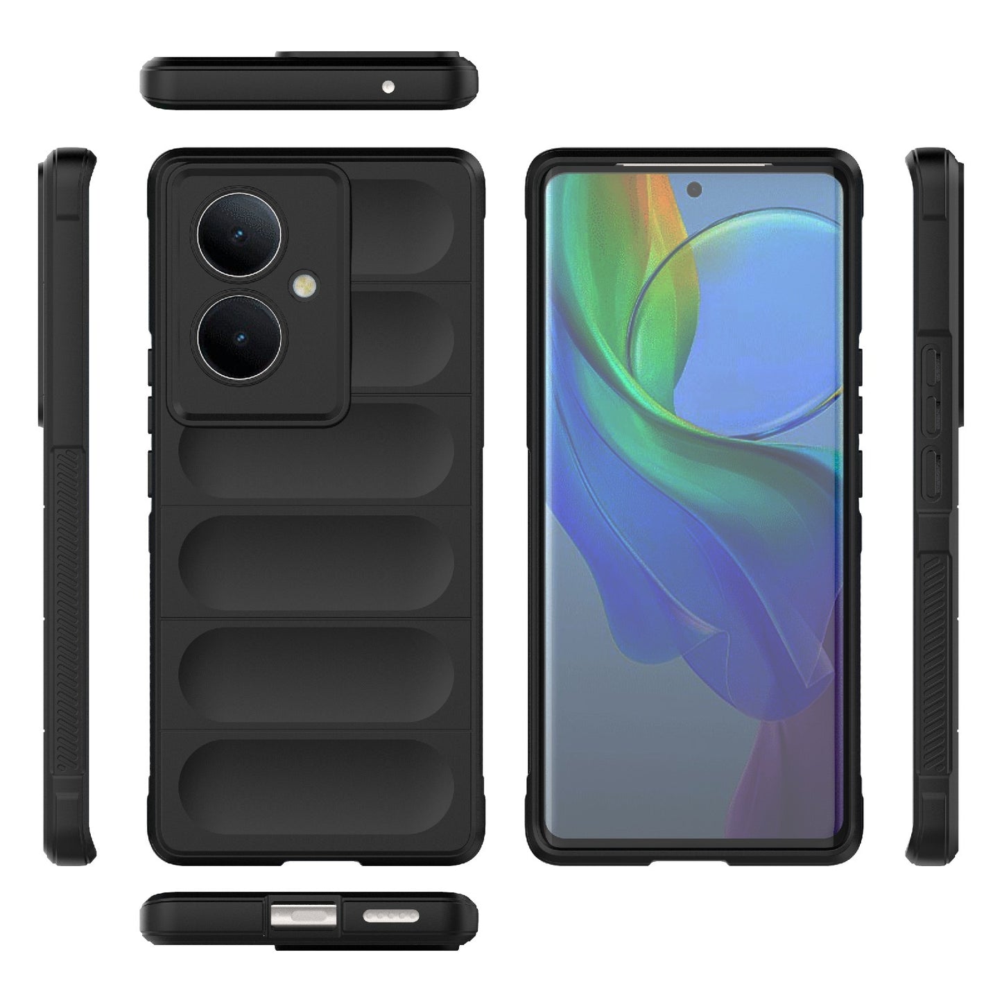 For vivo Y78+ Global Magic Shield TPU + Flannel Phone Case - Stylish, Durable, and Lightweight Protection