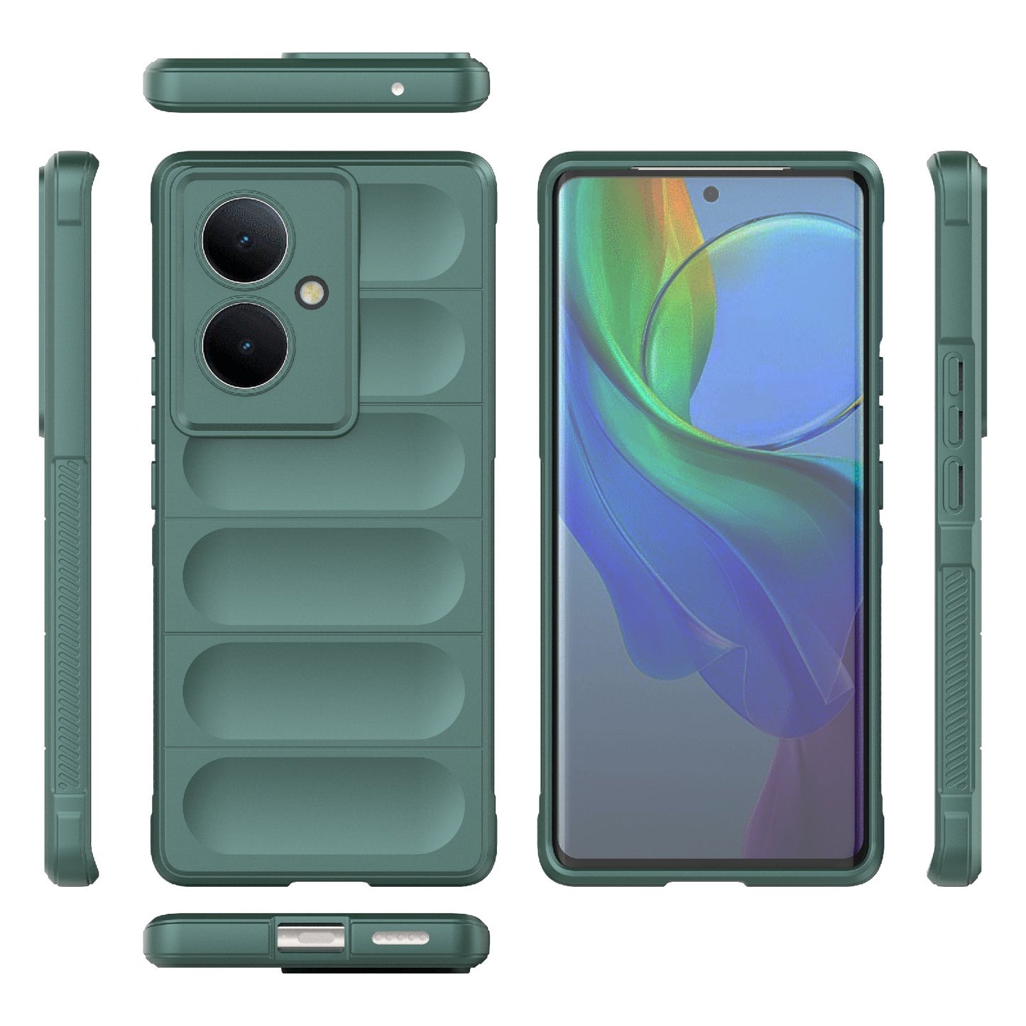 For vivo Y78+ Global Magic Shield TPU + Flannel Phone Case - Stylish, Durable, and Lightweight Protection