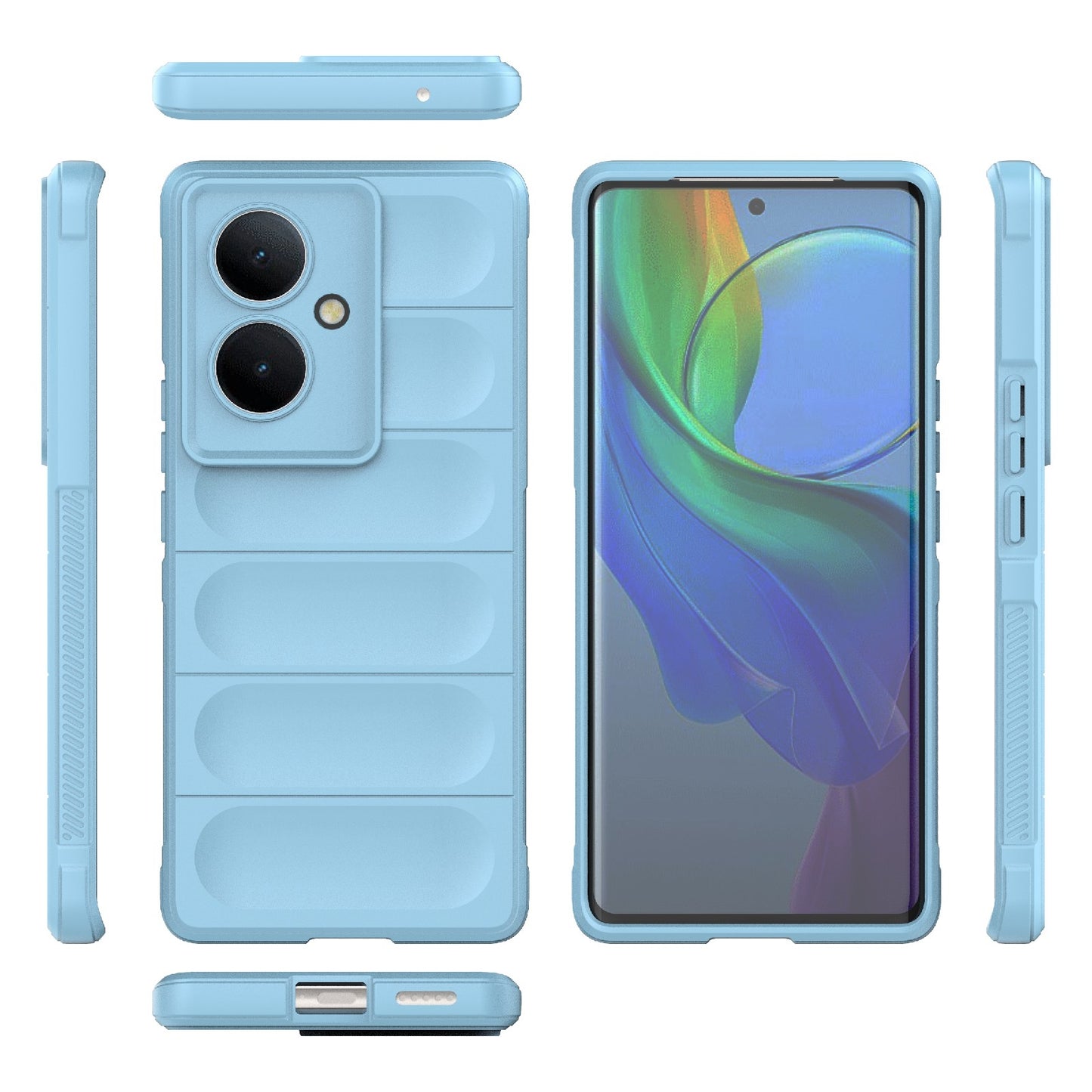 For vivo Y78+ Global Magic Shield TPU + Flannel Phone Case - Stylish, Durable, and Lightweight Protection