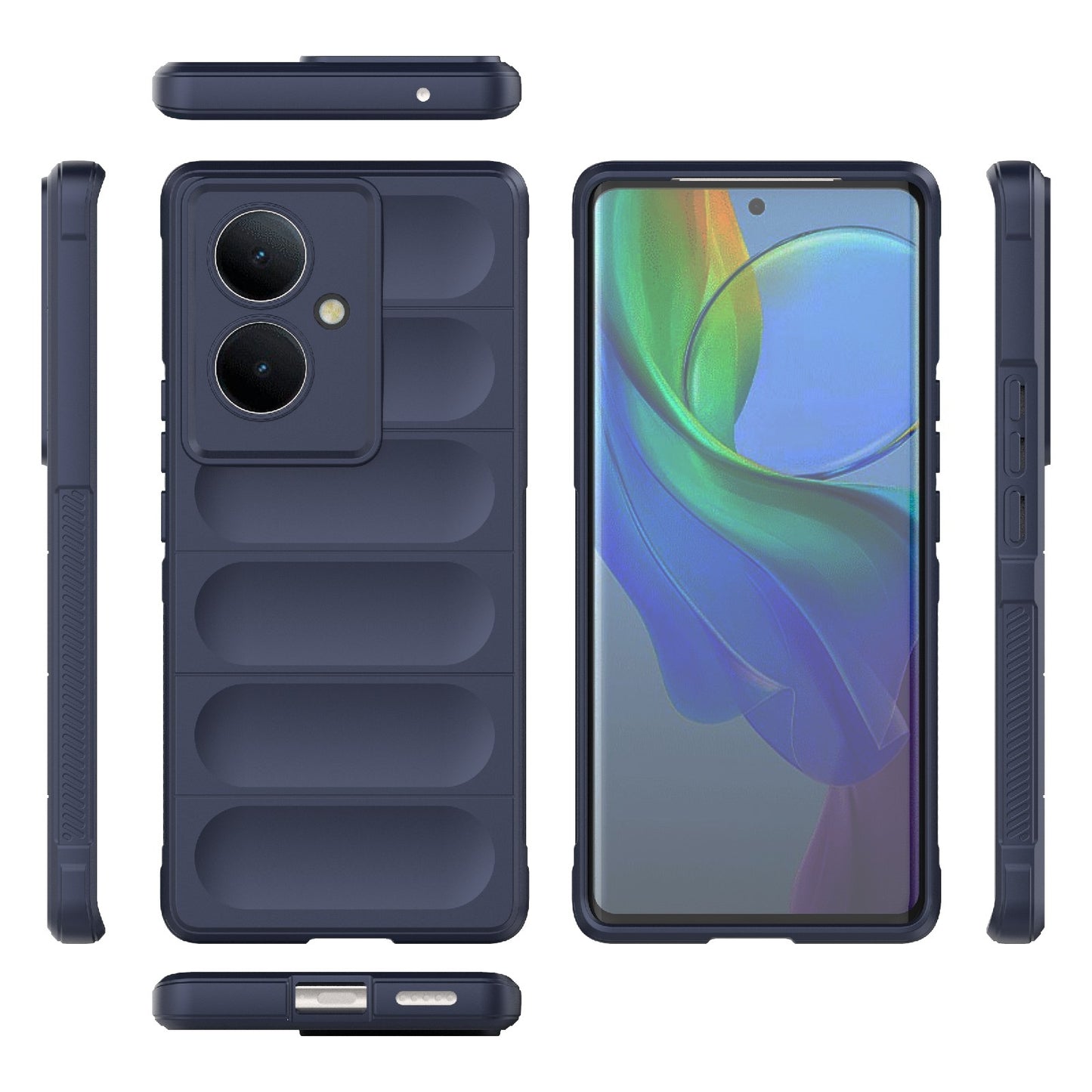 For vivo Y78+ Global Magic Shield TPU + Flannel Phone Case - Stylish, Durable, and Lightweight Protection