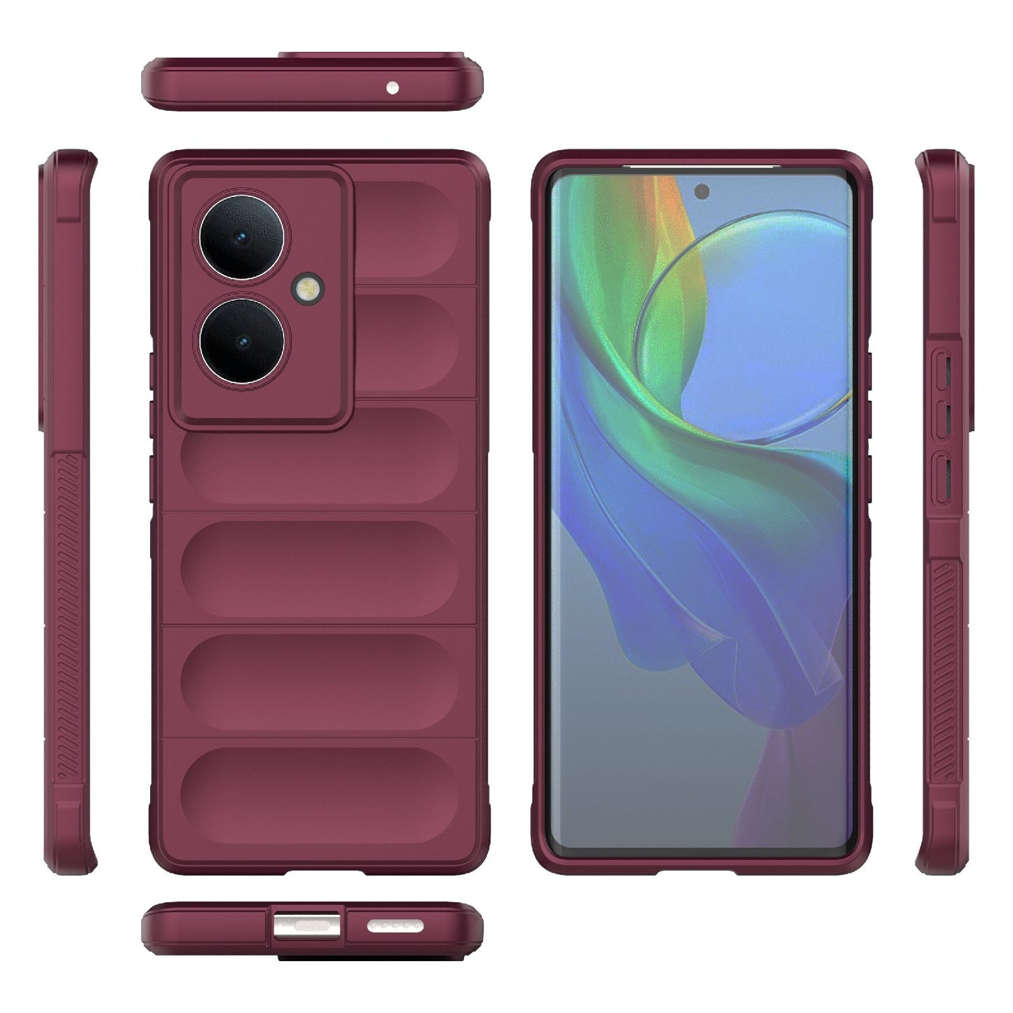 For vivo Y78+ Global Magic Shield TPU + Flannel Phone Case - Stylish, Durable, and Lightweight Protection