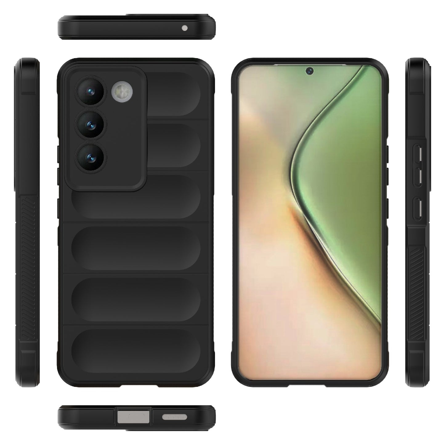 For vivo Y200E 5G Global Magic Shield TPU + Flannel Phone Case - Stylish, Durable, and Lightweight Protection