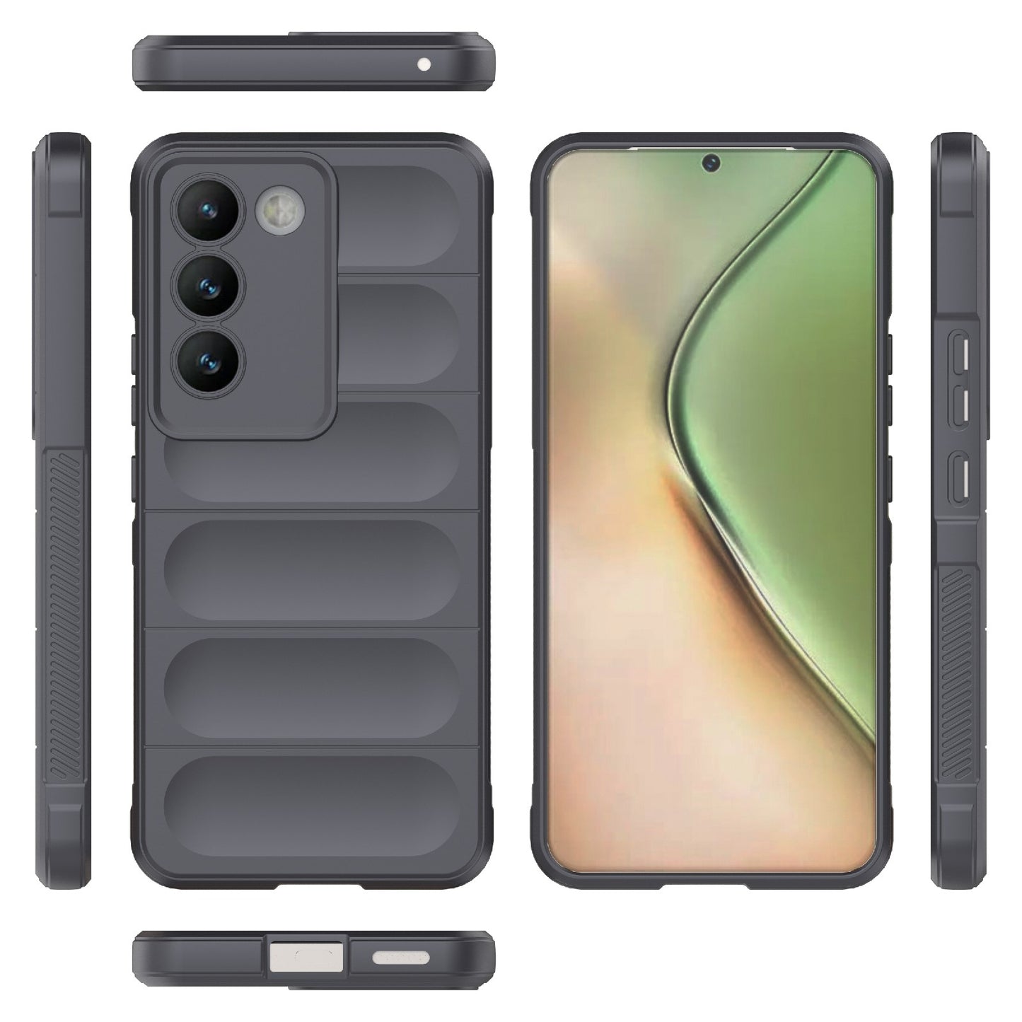 For vivo Y200E 5G Global Magic Shield TPU + Flannel Phone Case - Stylish, Durable, and Lightweight Protection