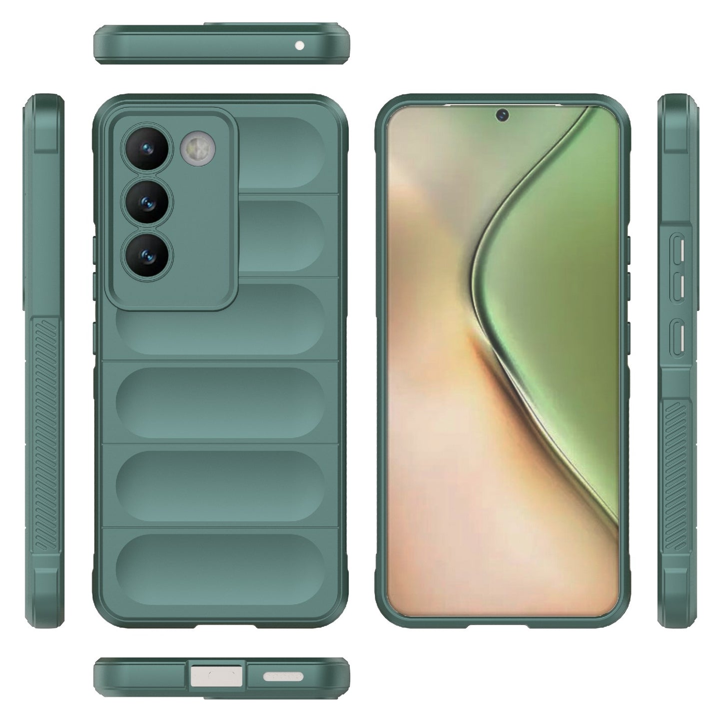 For vivo Y200E 5G Global Magic Shield TPU + Flannel Phone Case - Stylish, Durable, and Lightweight Protection