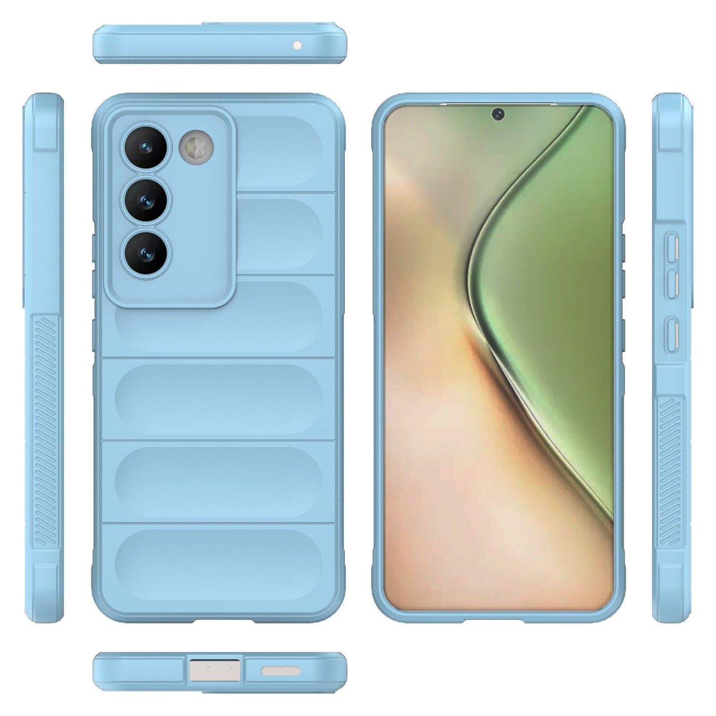 For vivo Y200E 5G Global Magic Shield TPU + Flannel Phone Case - Stylish, Durable, and Lightweight Protection