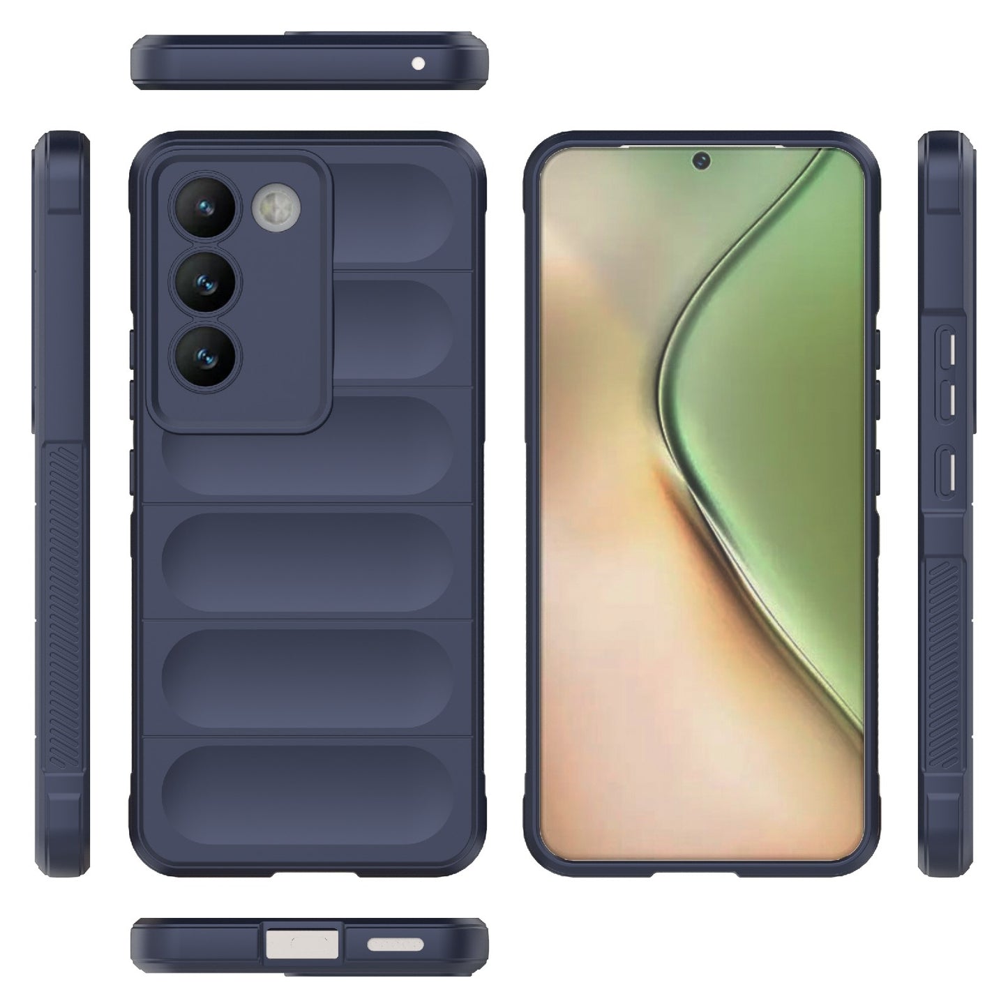 For vivo Y200E 5G Global Magic Shield TPU + Flannel Phone Case - Stylish, Durable, and Lightweight Protection