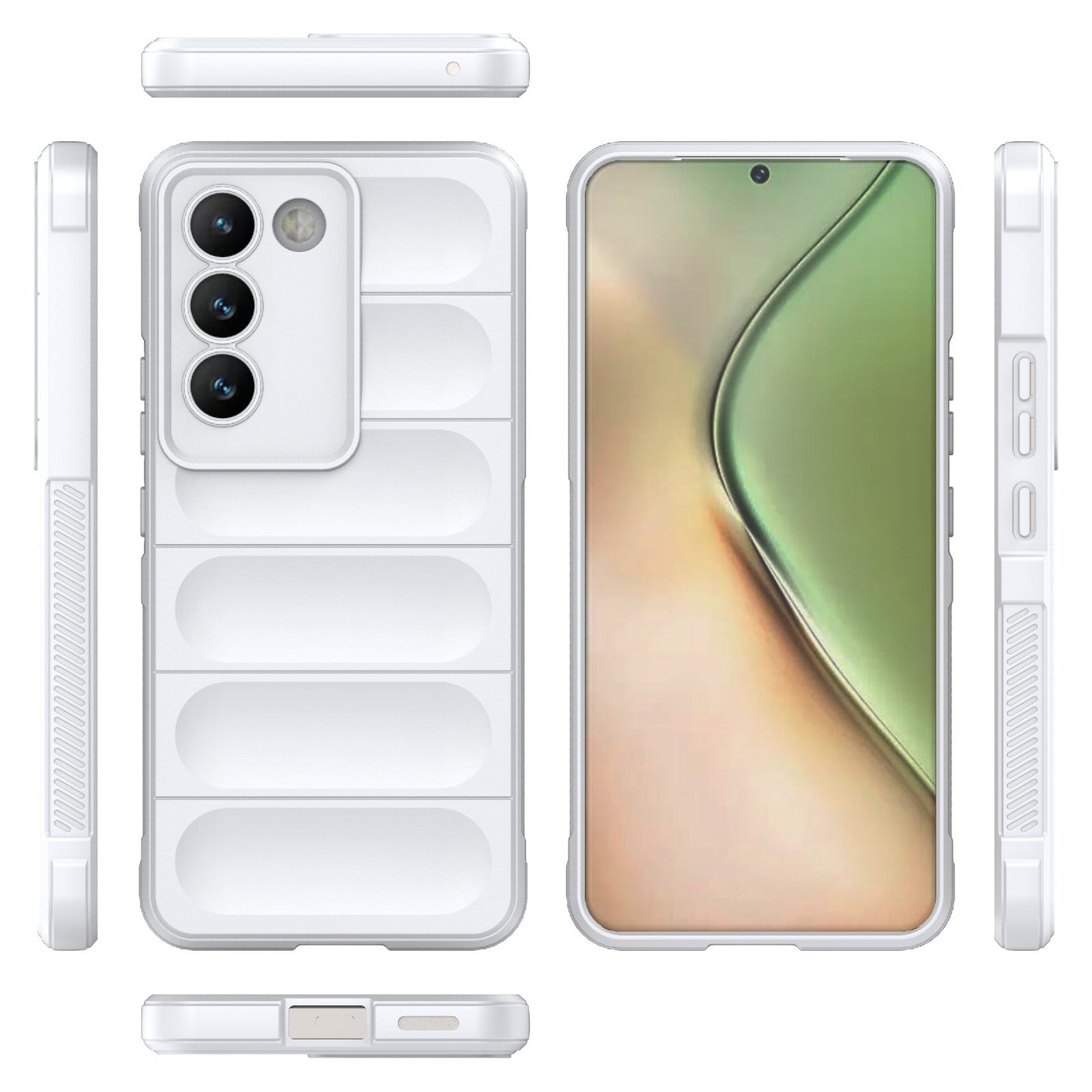 For vivo Y200E 5G Global Magic Shield TPU + Flannel Phone Case - Stylish, Durable, and Lightweight Protection