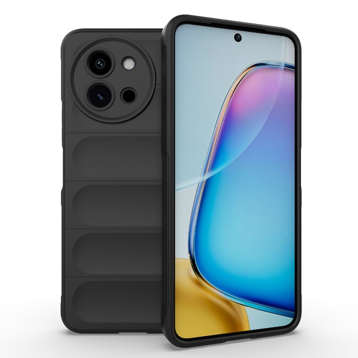 For vivo T3X 5G Global Magic Shield TPU + Flannel Phone Case - Stylish, Durable, and Lightweight Protection