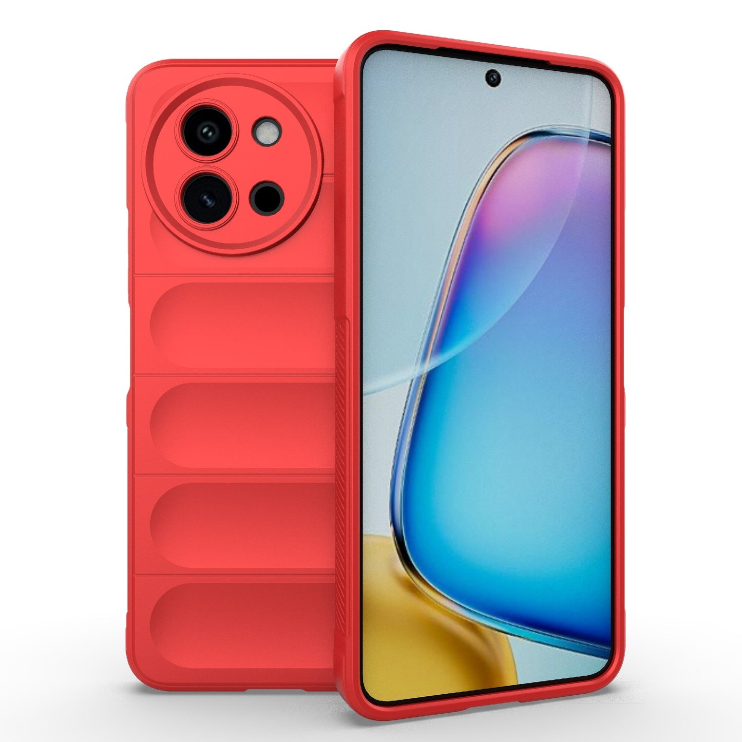 For vivo T3X 5G Global Magic Shield TPU + Flannel Phone Case - Stylish, Durable, and Lightweight Protection