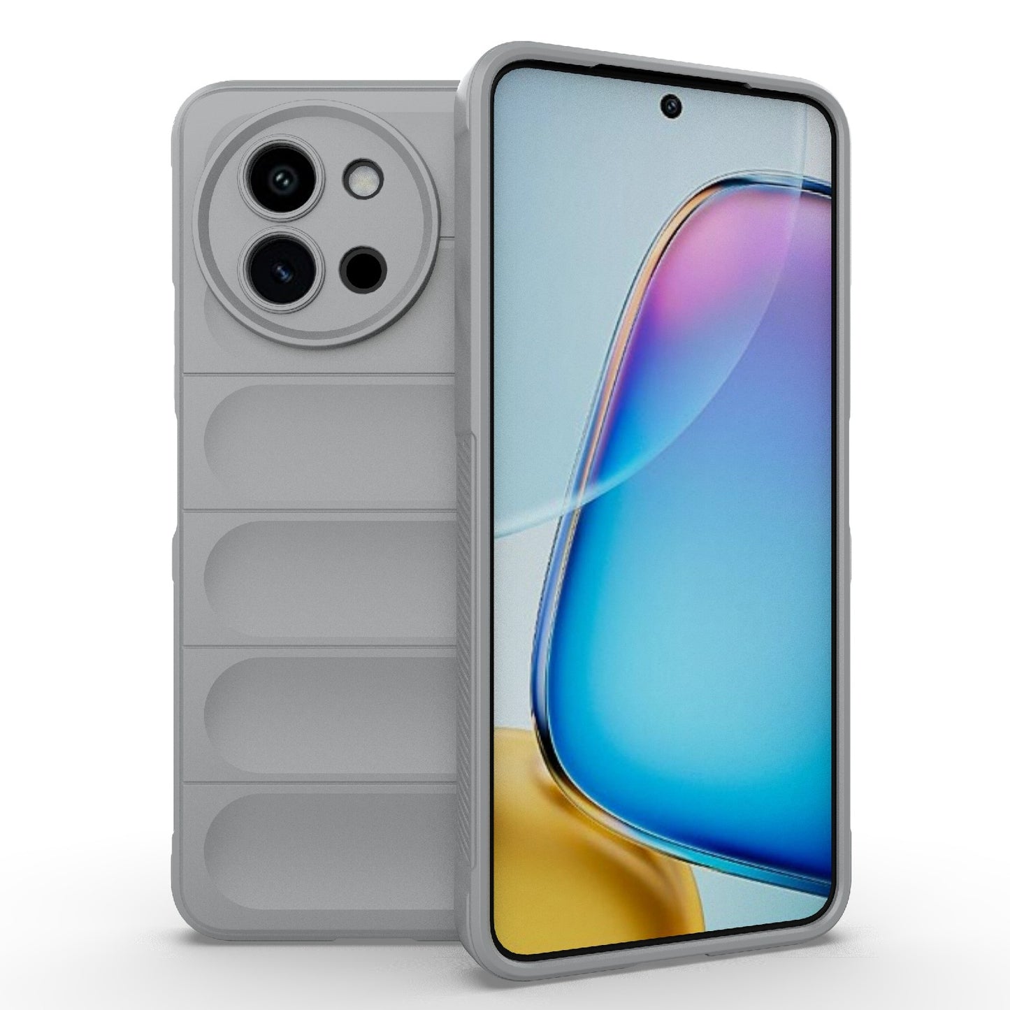 For vivo T3X 5G Global Magic Shield TPU + Flannel Phone Case - Stylish, Durable, and Lightweight Protection