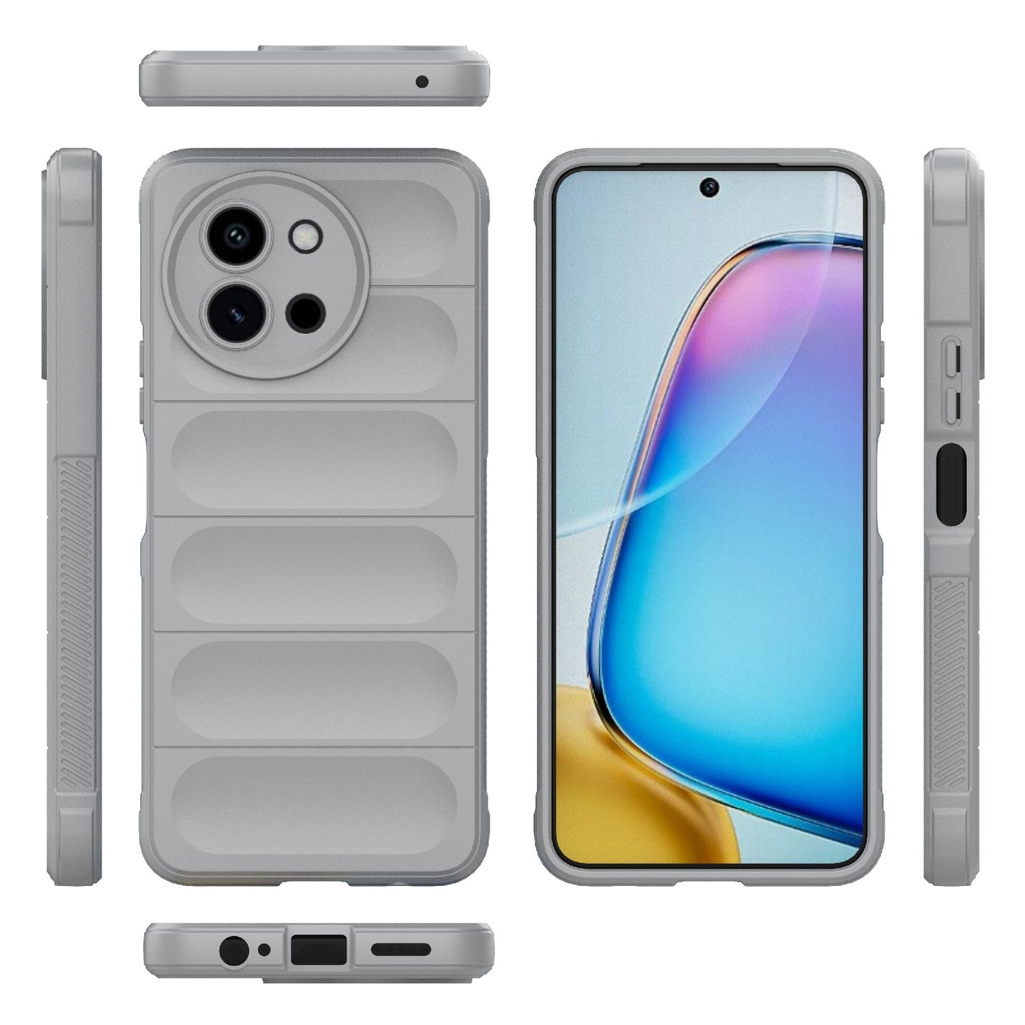 For vivo T3X 5G Global Magic Shield TPU + Flannel Phone Case - Stylish, Durable, and Lightweight Protection