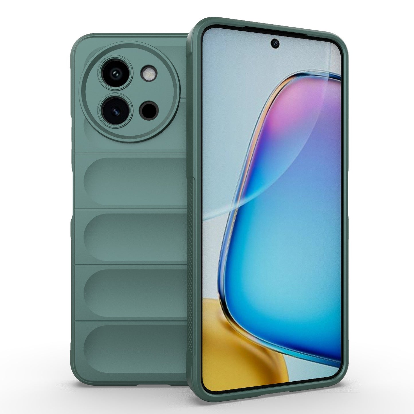 For vivo T3X 5G Global Magic Shield TPU + Flannel Phone Case - Stylish, Durable, and Lightweight Protection