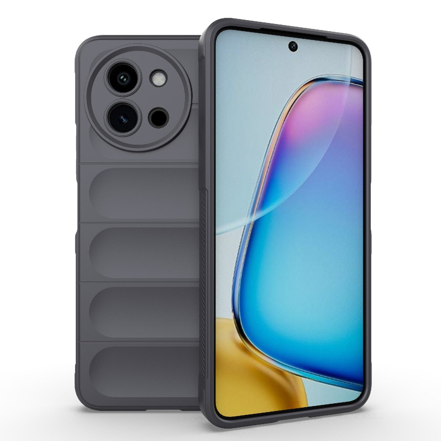 For vivo T3X 5G Global Magic Shield TPU + Flannel Phone Case - Stylish, Durable, and Lightweight Protection