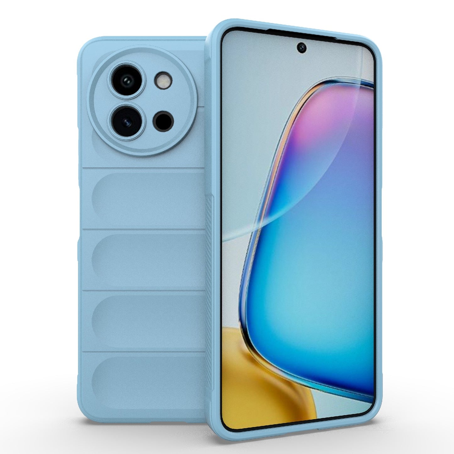 For vivo T3X 5G Global Magic Shield TPU + Flannel Phone Case - Stylish, Durable, and Lightweight Protection
