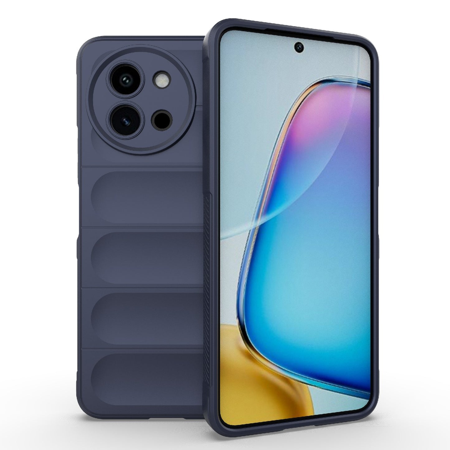For vivo T3X 5G Global Magic Shield TPU + Flannel Phone Case - Stylish, Durable, and Lightweight Protection