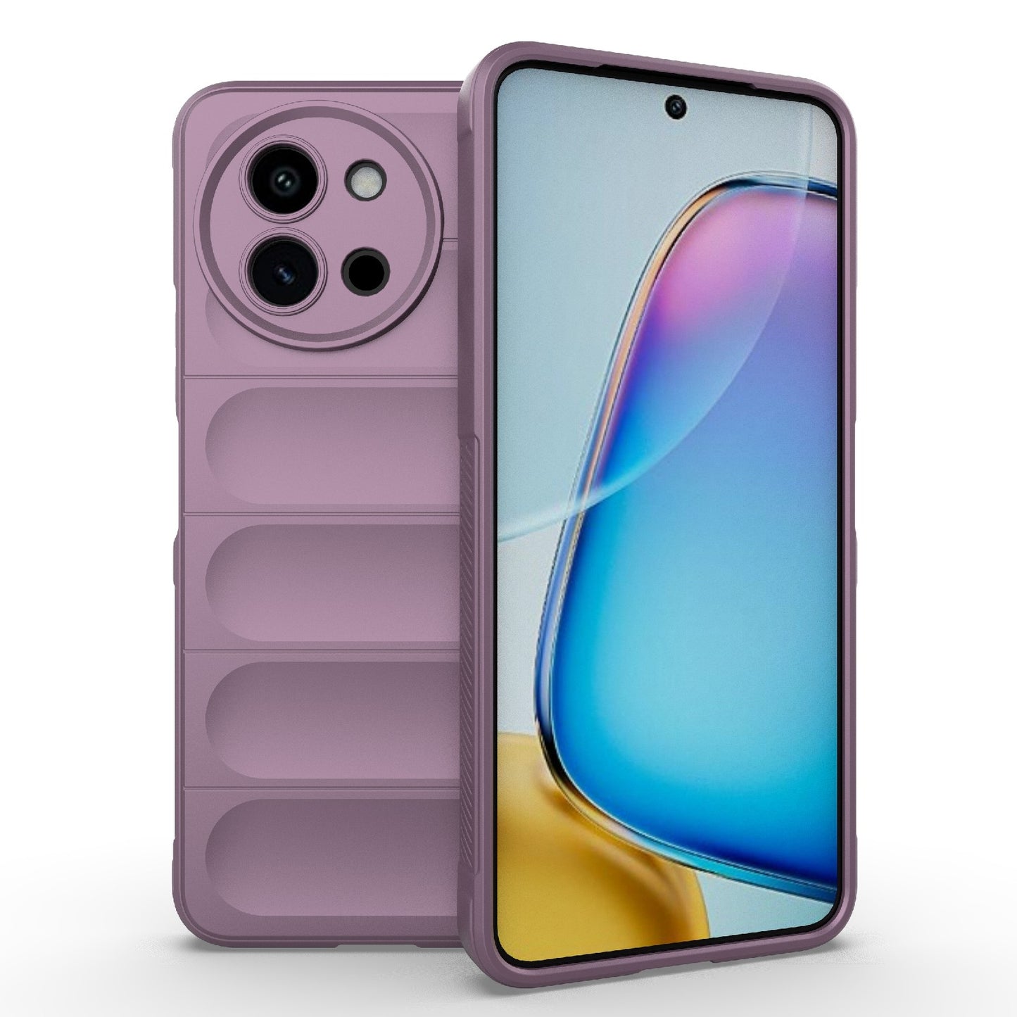 For vivo T3X 5G Global Magic Shield TPU + Flannel Phone Case - Stylish, Durable, and Lightweight Protection