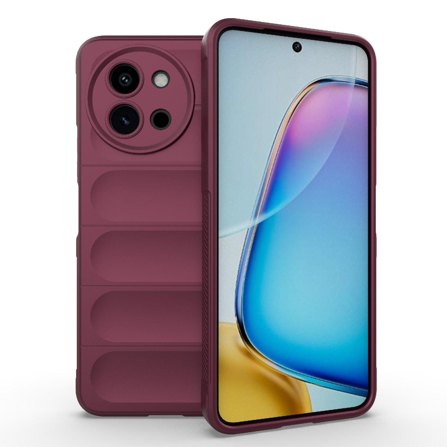 For vivo T3X 5G Global Magic Shield TPU + Flannel Phone Case - Stylish, Durable, and Lightweight Protection