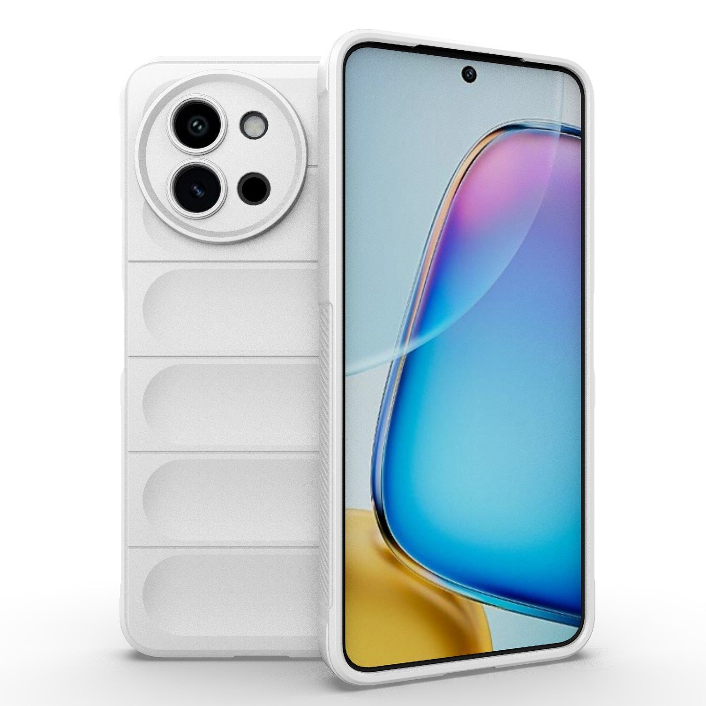 For vivo T3X 5G Global Magic Shield TPU + Flannel Phone Case - Stylish, Durable, and Lightweight Protection