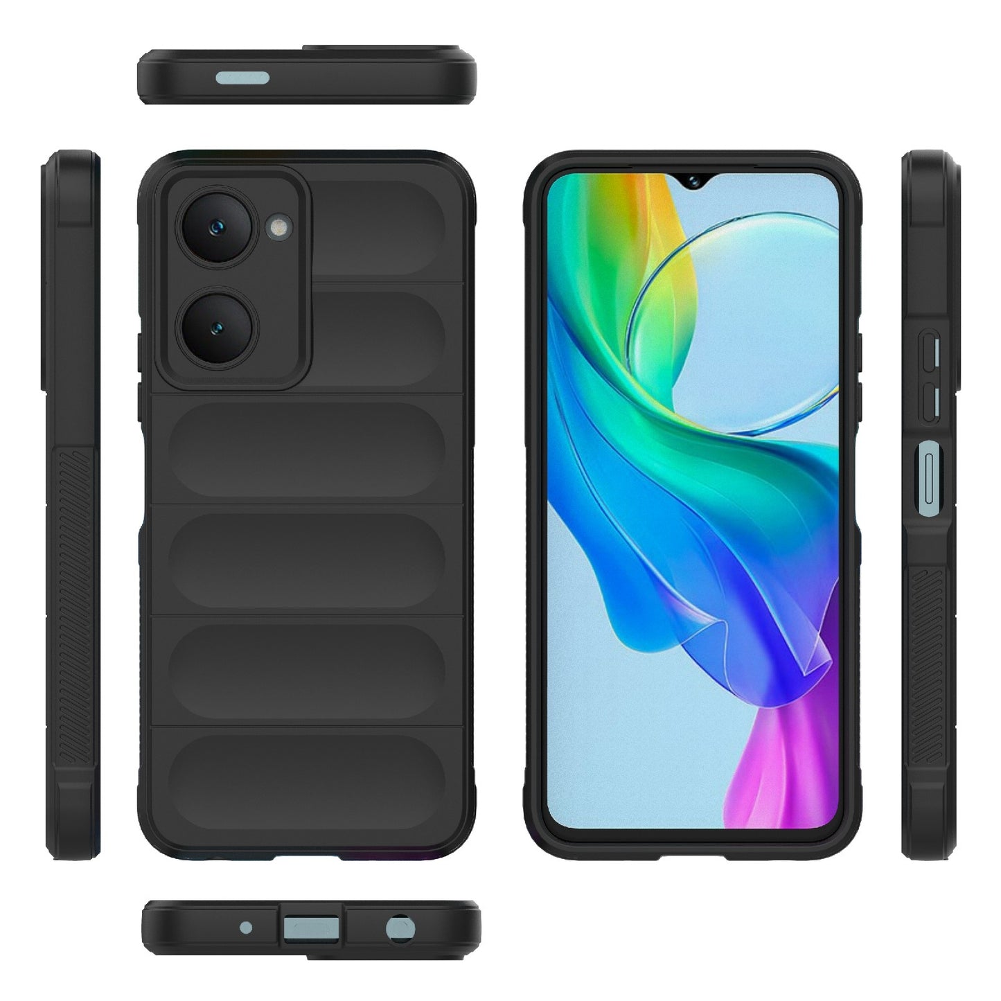 For vivo Y28s Global Magic Shield TPU + Flannel Phone Case - Stylish, Durable, and Lightweight Protection