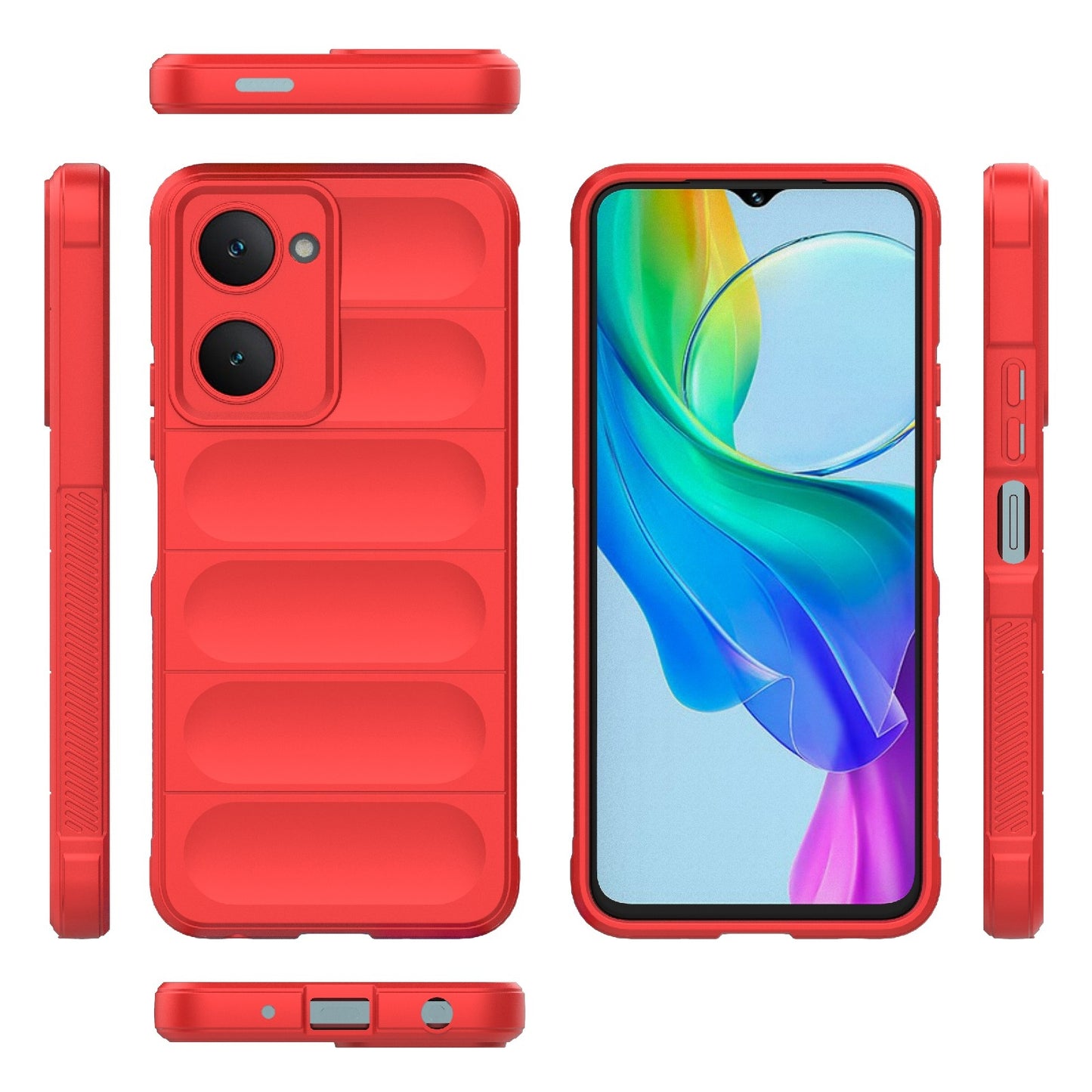 For vivo Y28s Global Magic Shield TPU + Flannel Phone Case - Stylish, Durable, and Lightweight Protection