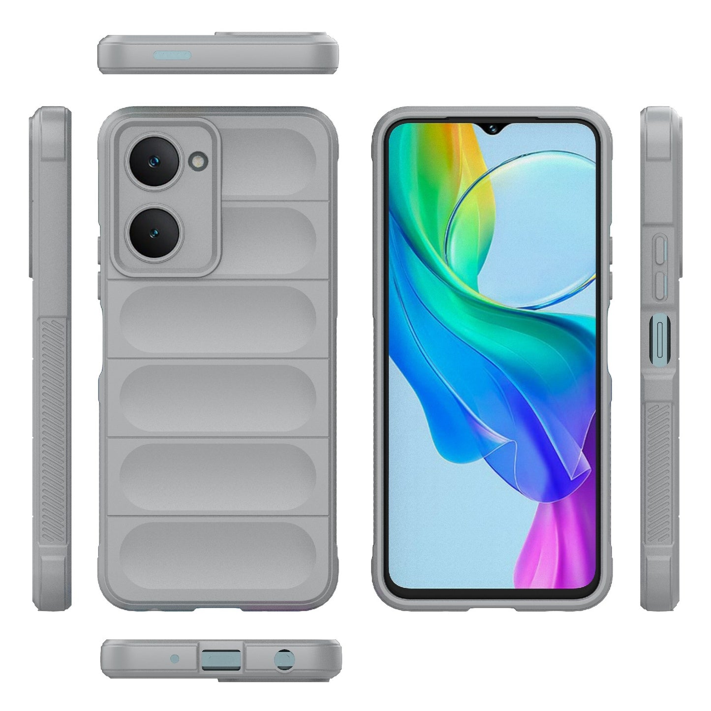 For vivo Y28s Global Magic Shield TPU + Flannel Phone Case - Stylish, Durable, and Lightweight Protection