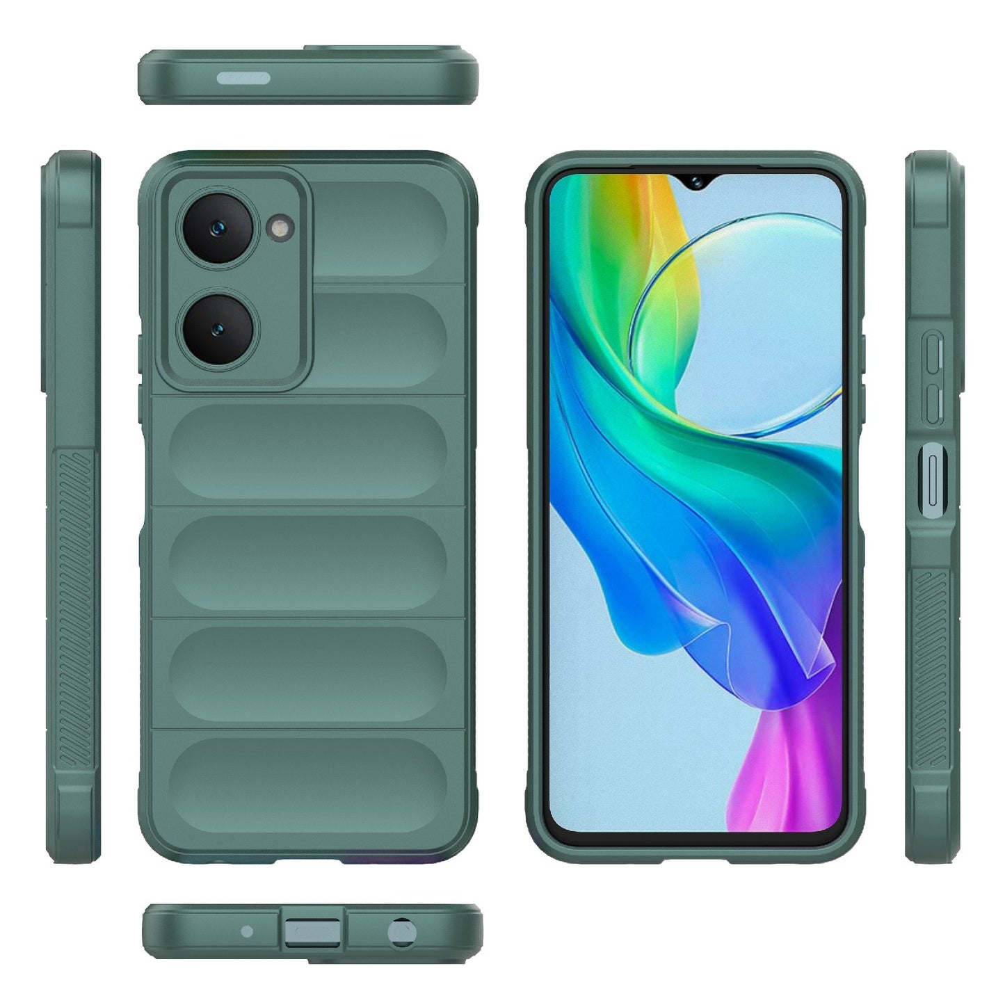 For vivo Y28s Global Magic Shield TPU + Flannel Phone Case - Stylish, Durable, and Lightweight Protection