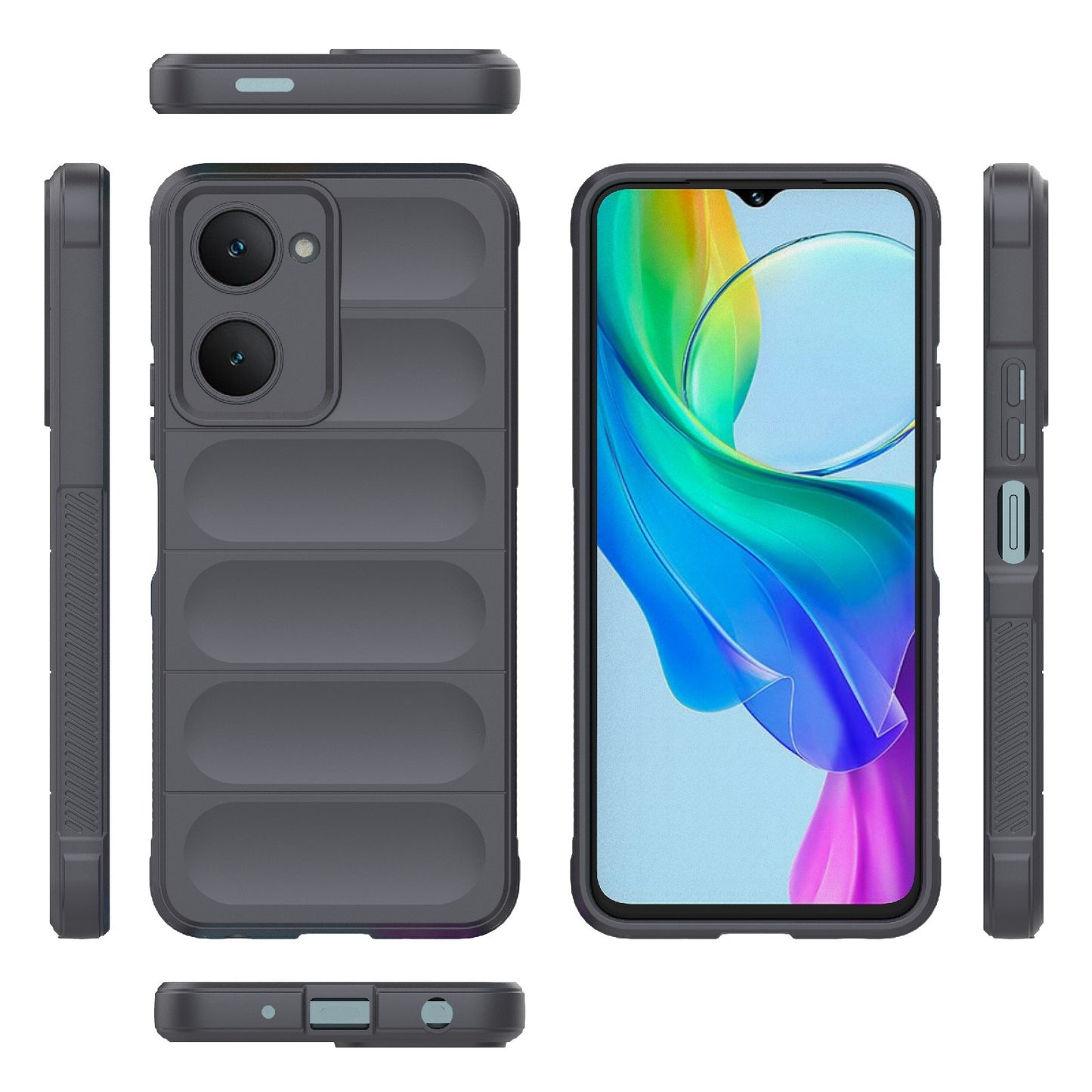 For vivo Y28s Global Magic Shield TPU + Flannel Phone Case - Stylish, Durable, and Lightweight Protection