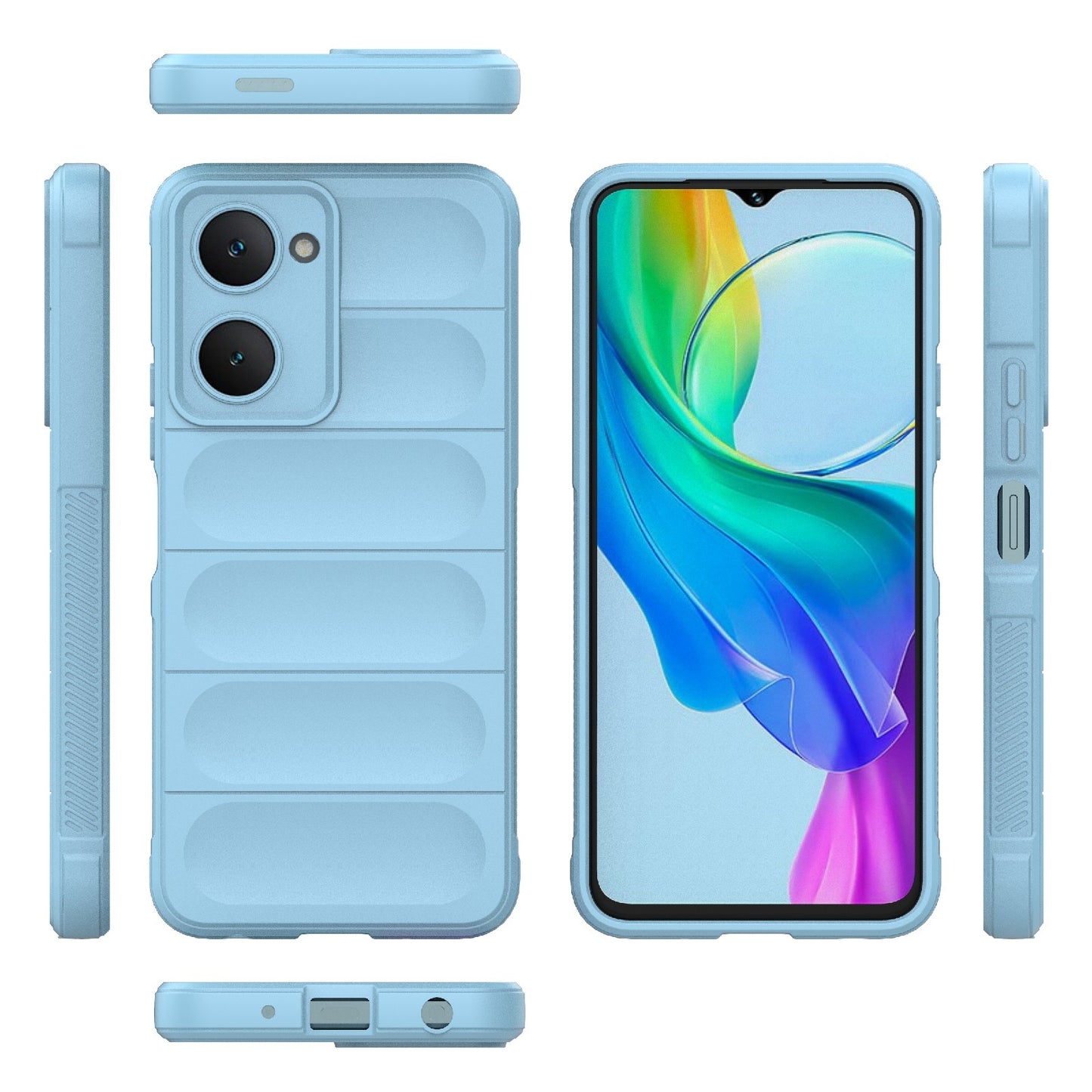 For vivo Y28s Global Magic Shield TPU + Flannel Phone Case - Stylish, Durable, and Lightweight Protection