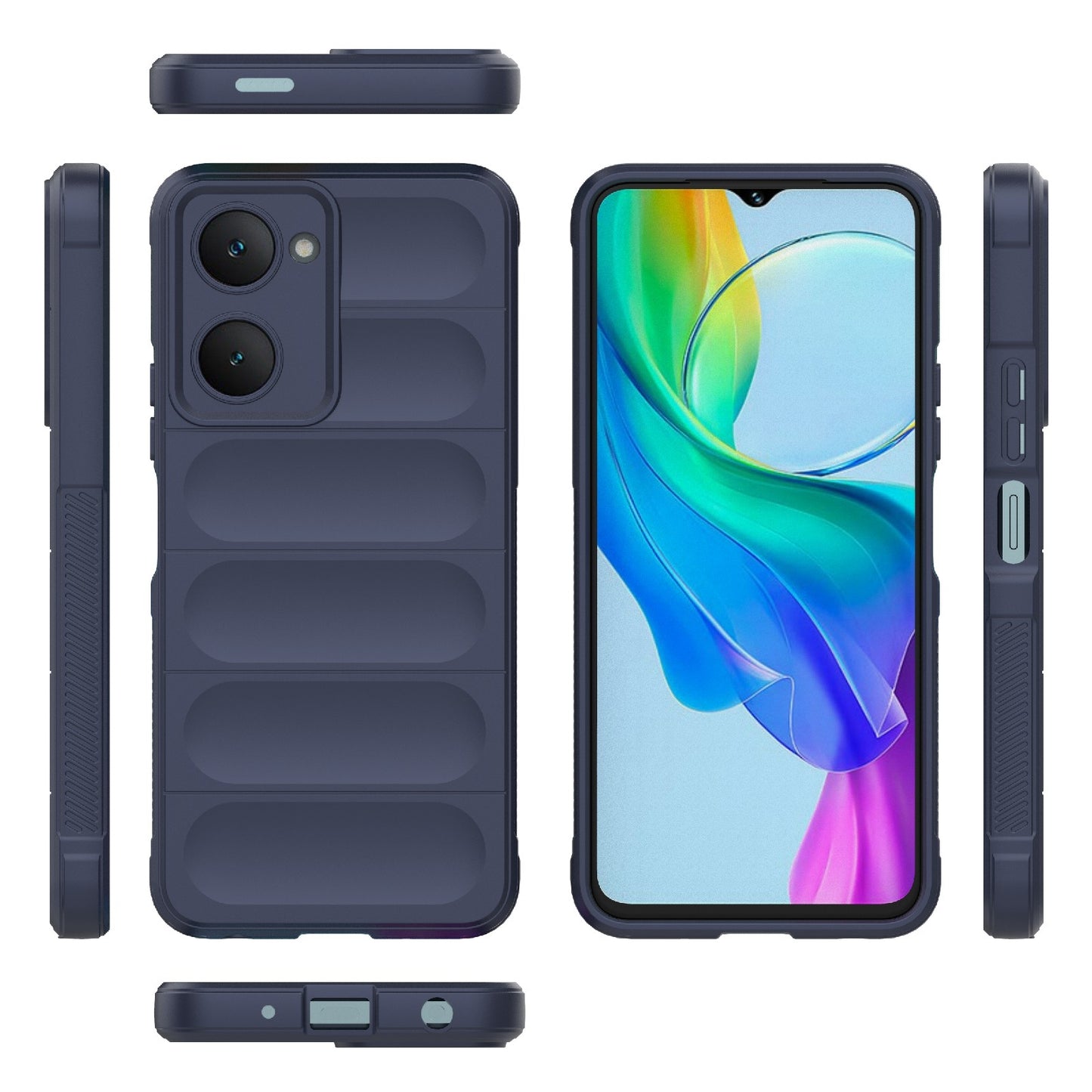 For vivo Y28s Global Magic Shield TPU + Flannel Phone Case - Stylish, Durable, and Lightweight Protection